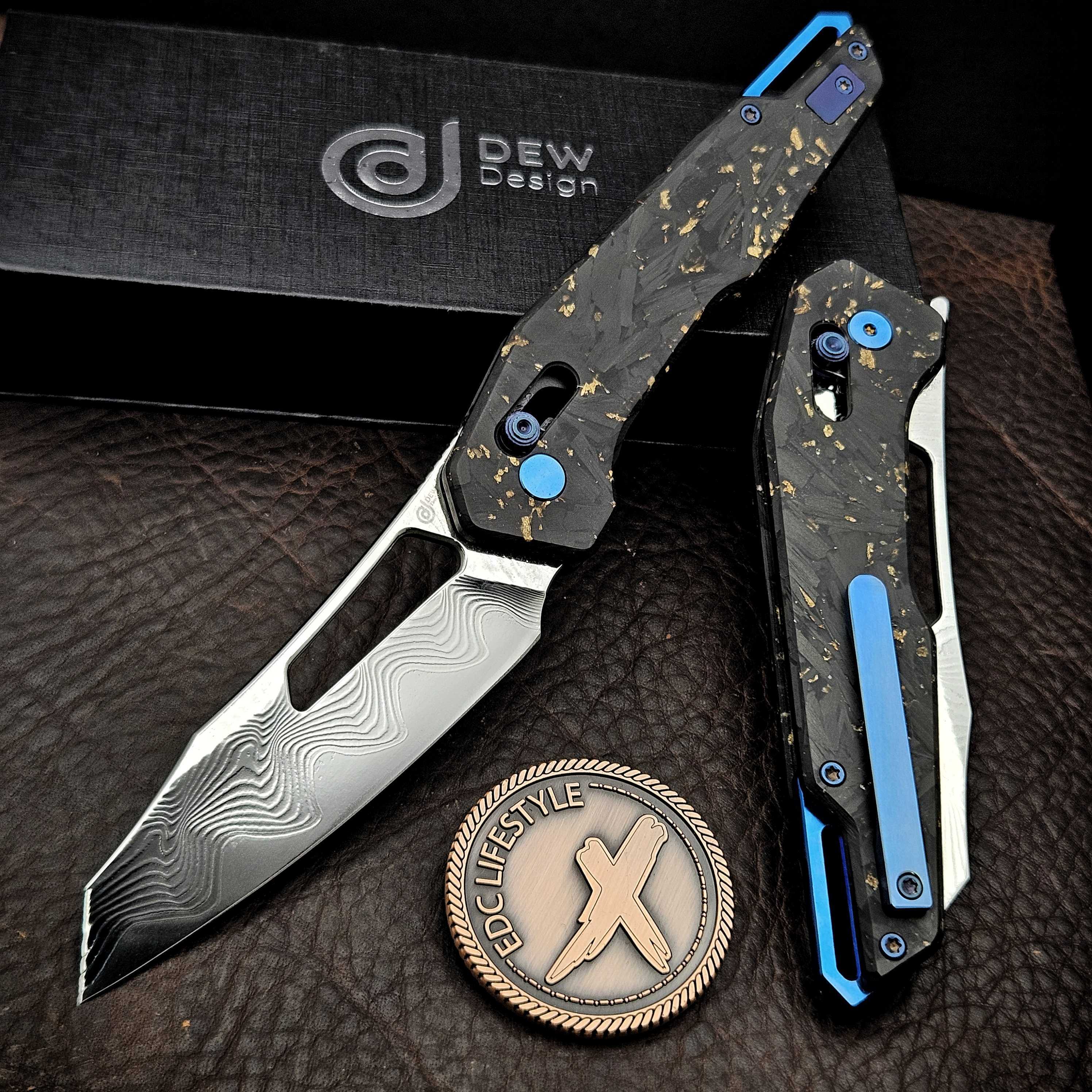 Dew Hara SOUGA Gold Flake Marble Carbon Fiber Crossbar Lock