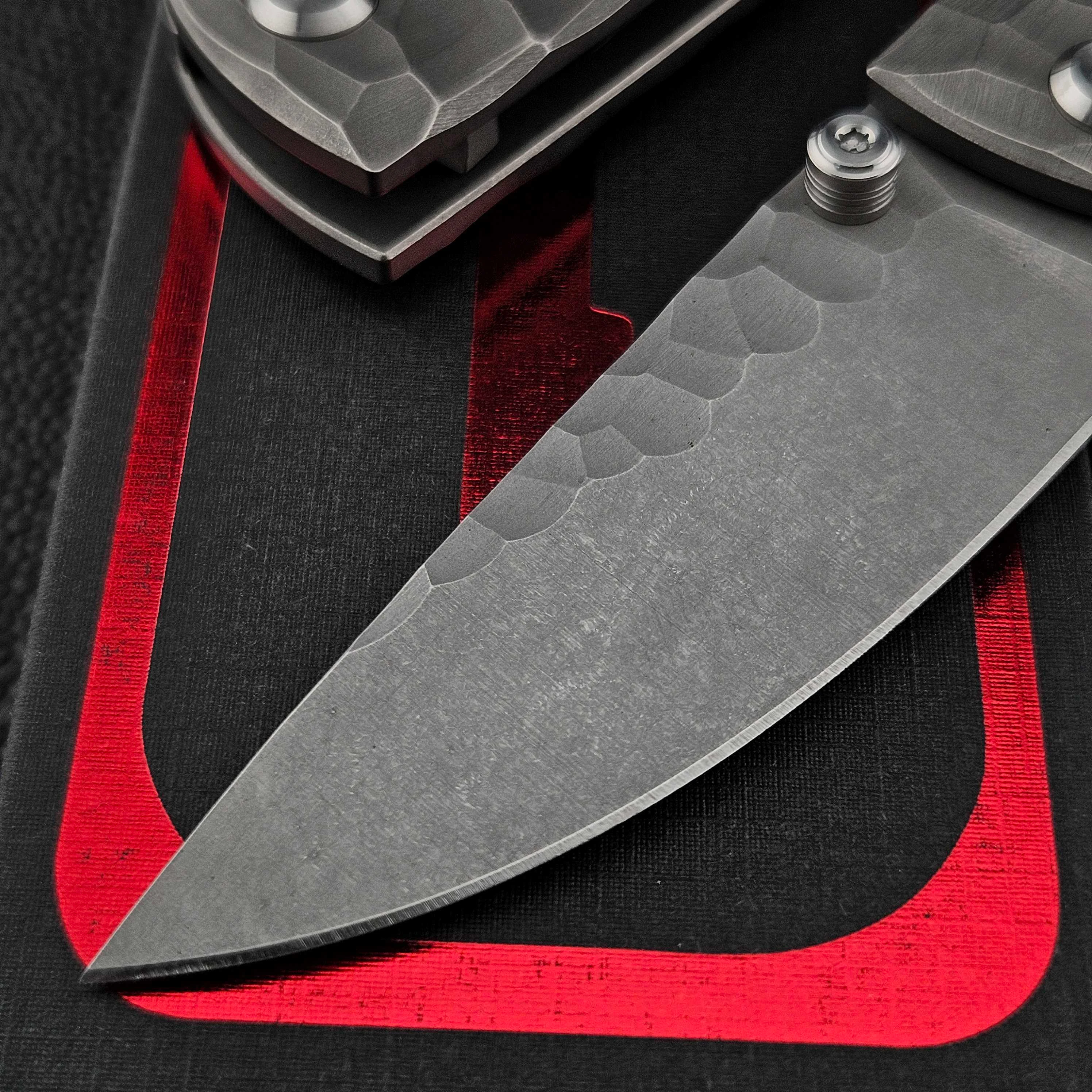 Chaves Knives RCK9 Full Rocked Titanium Stonewash 3.25