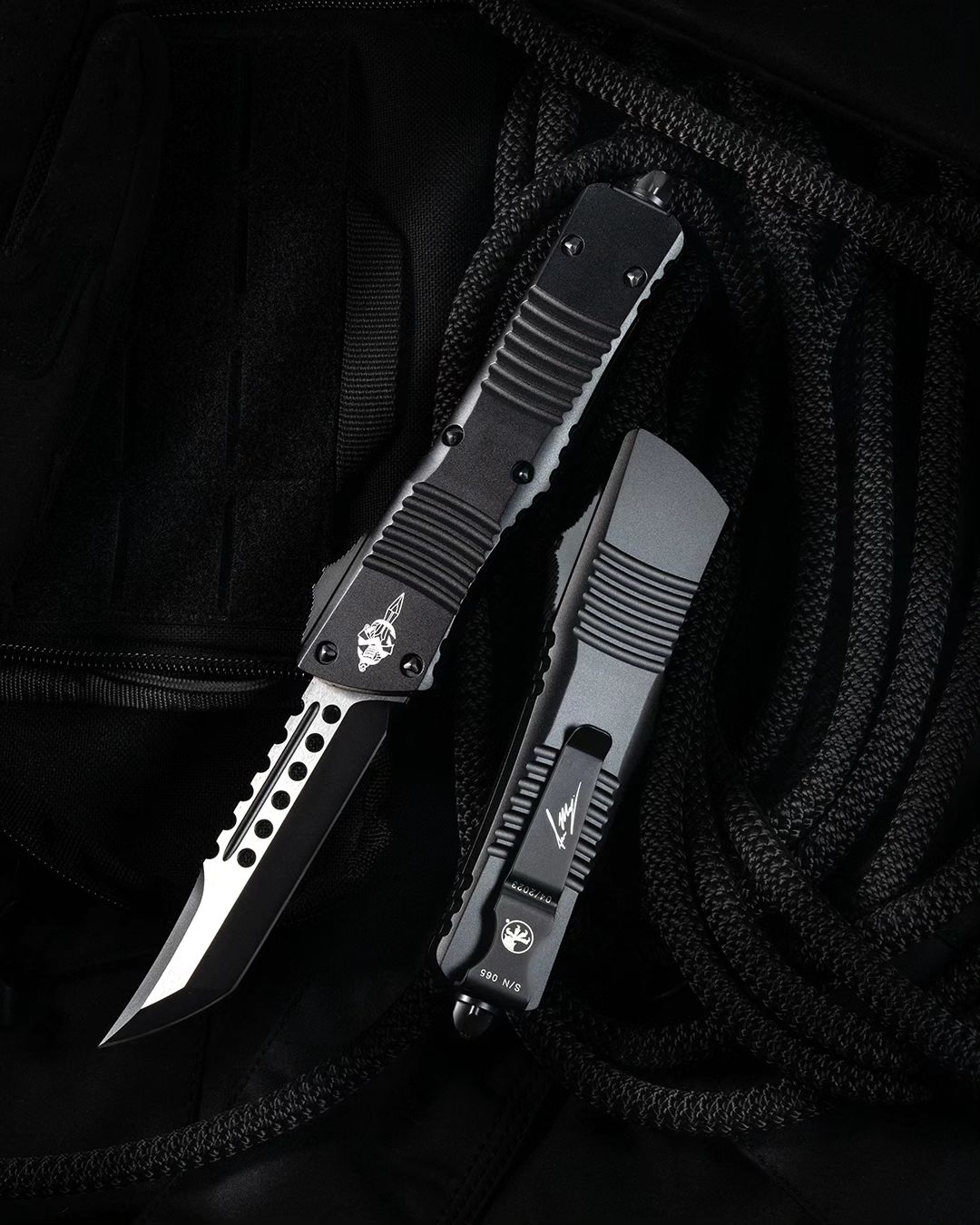 Microtech Combat Troodon 219-1TS Tactical Hellhound Black Standard