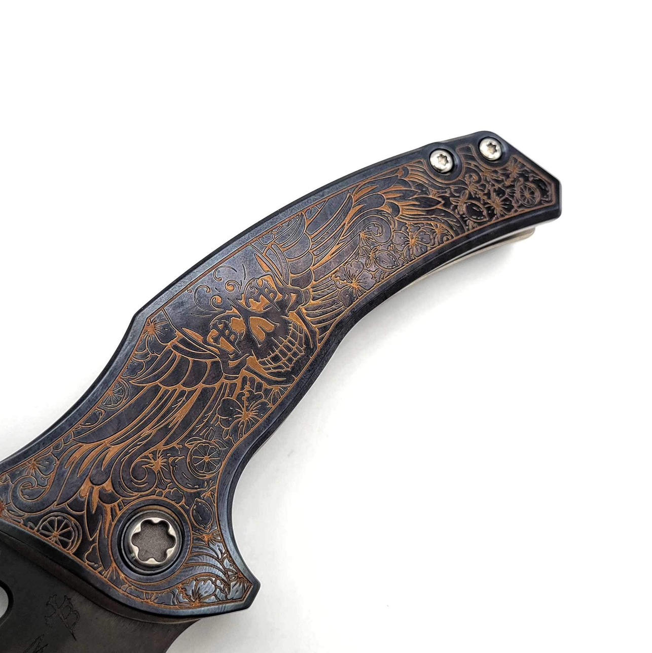 Marfione Custom/Borka Blades/Ti2 Design Shylock Root Beer Winged