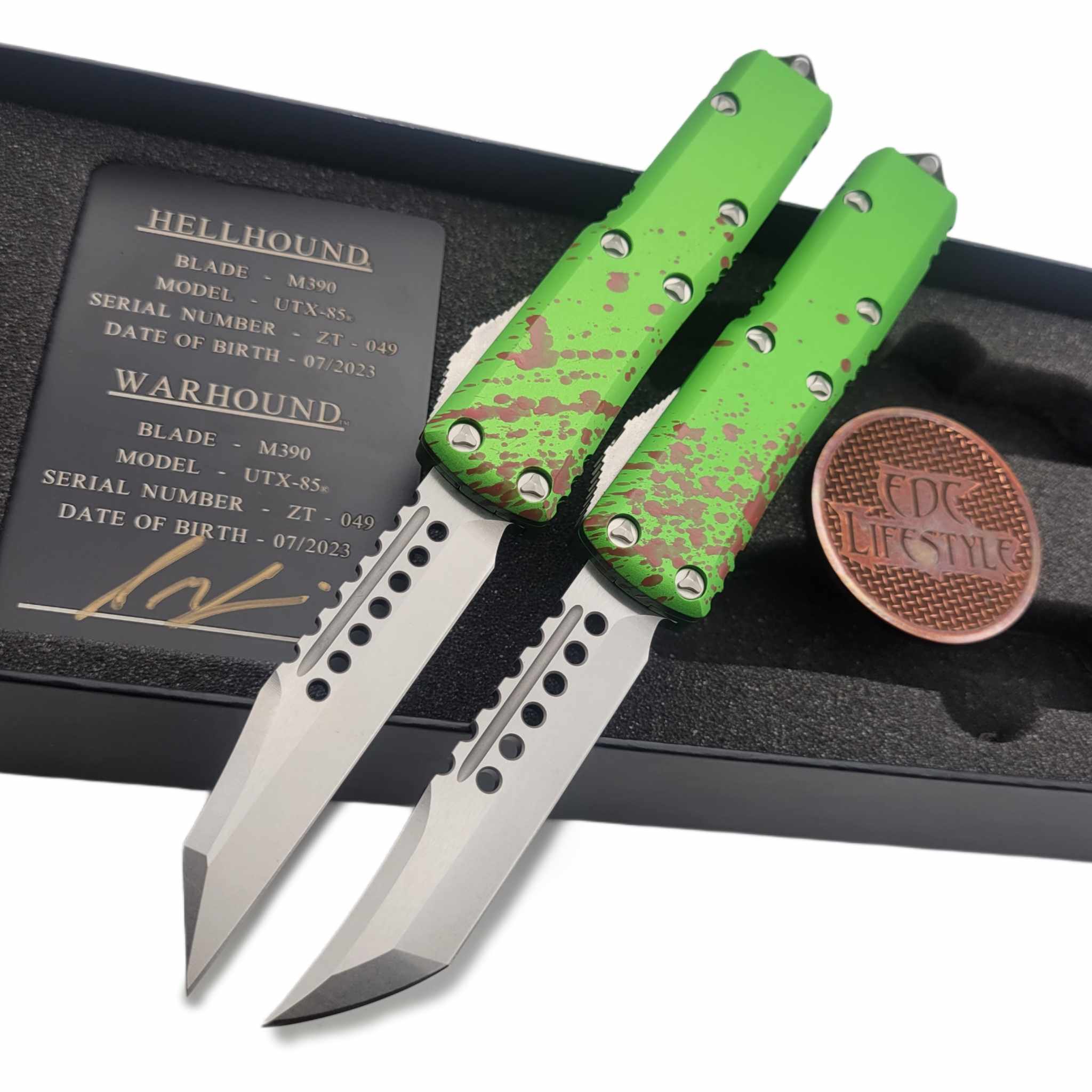 Microtech UTX-85 719-10SETZTS Hellhound & Warhound Zombie Tech