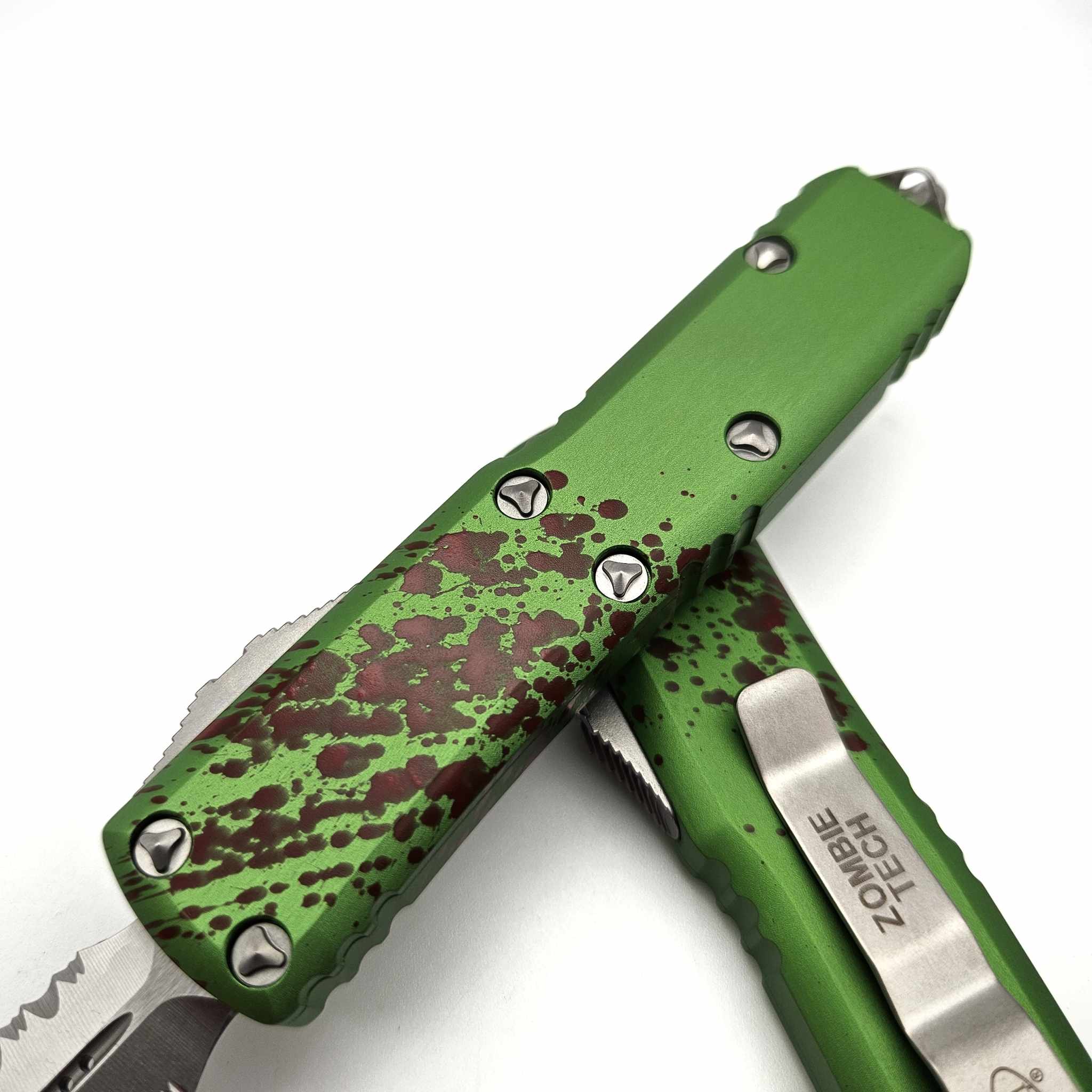 Microtech UTX-85 232-11Z Zombie Tech Stonewash Double Edge Partial