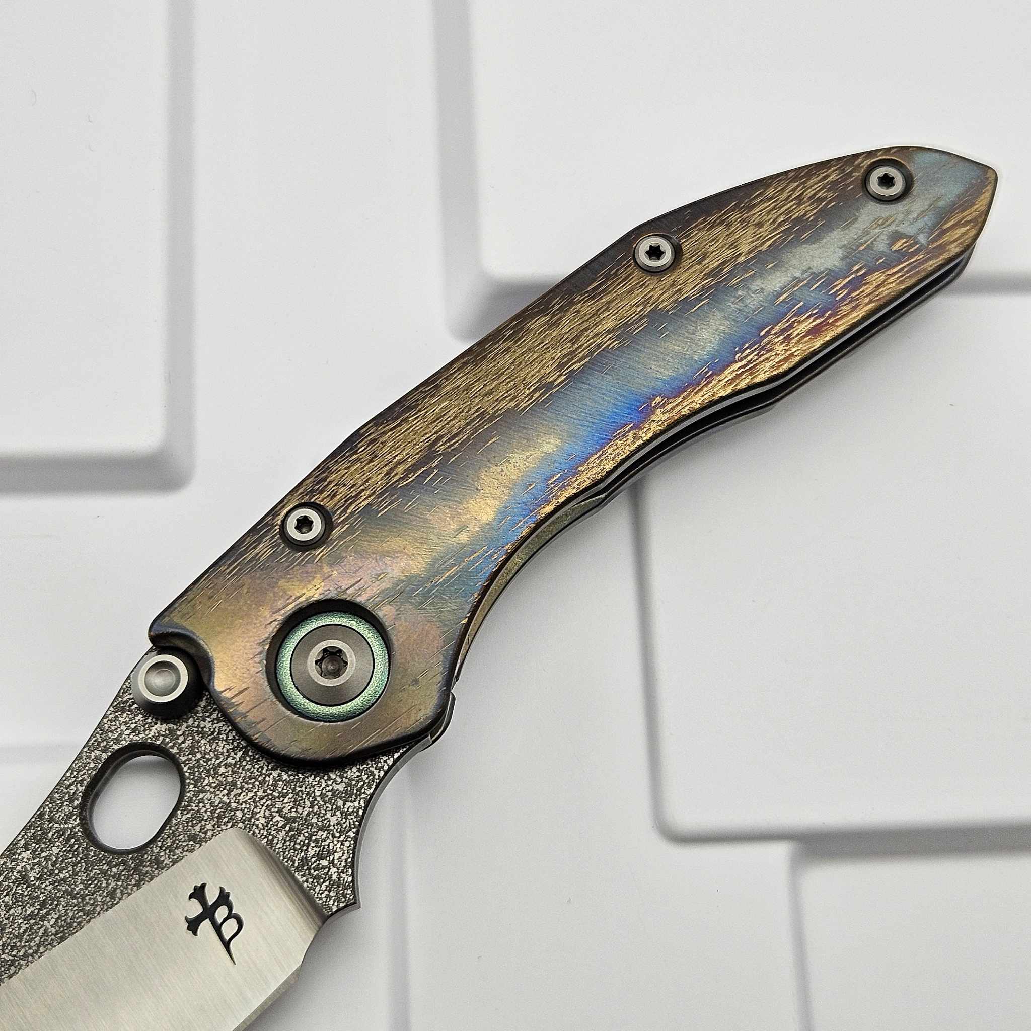 Borka Blades Stitch Cosmic Handle Two-Tone Belt Satin Guru Flats