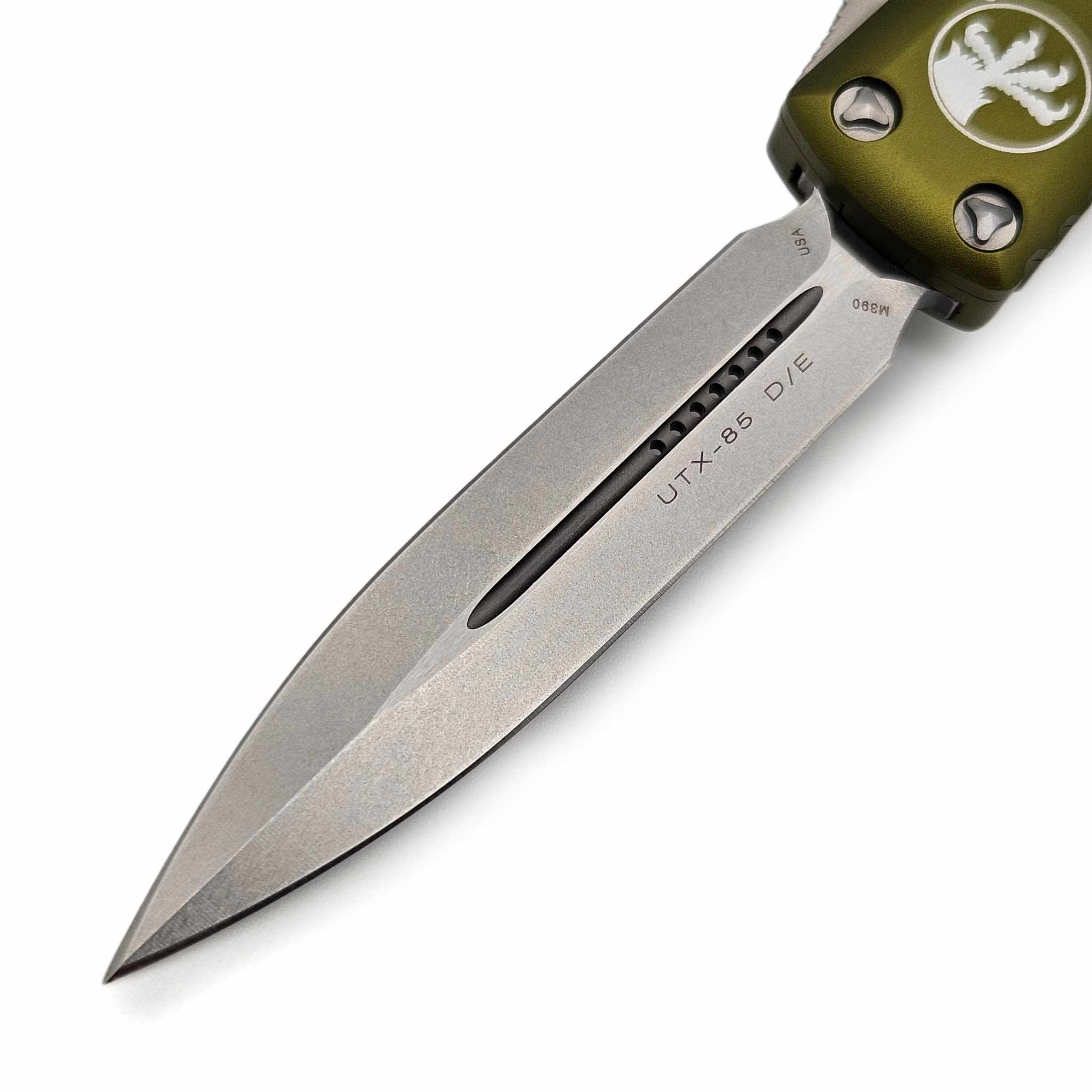 Microtech UTX-85 232-10 OD OD Green Stonewash Double Edge