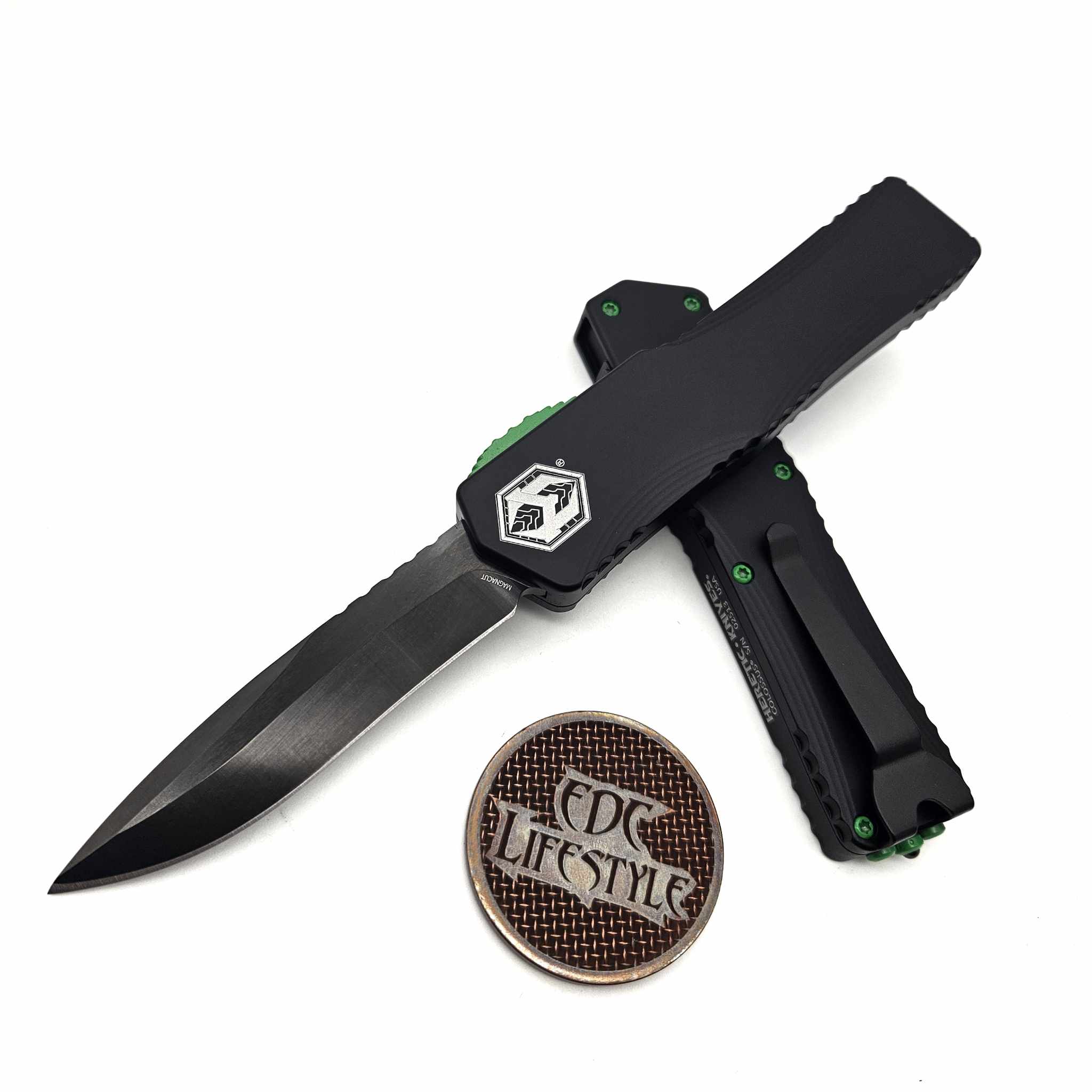 Heretic Knives Colossus DLC Recurve Heretic Green HW H042-6A-BFS