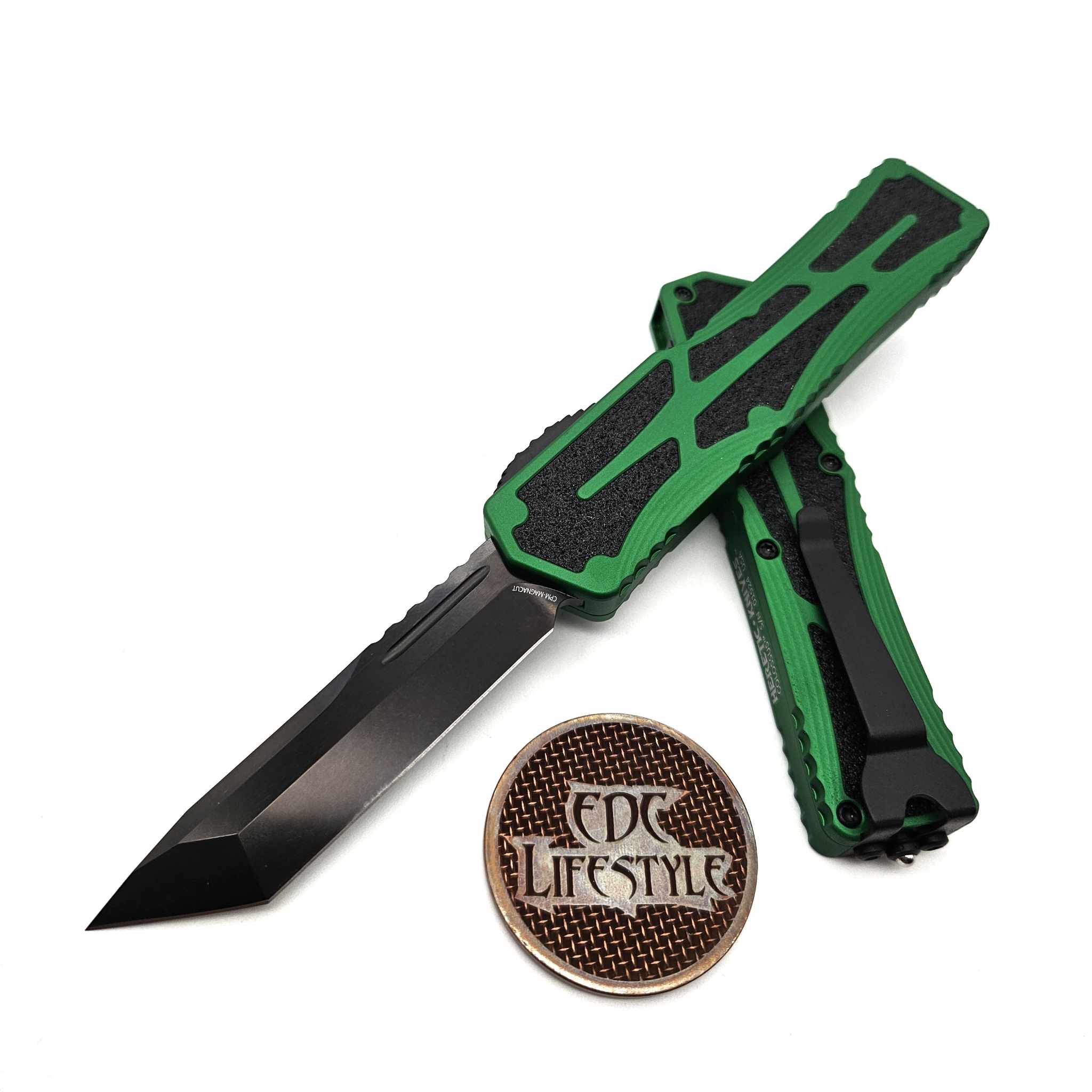Heretic Knives Toxic Green DLC Tanto Edge Colossus H040-6A-TXGRN
