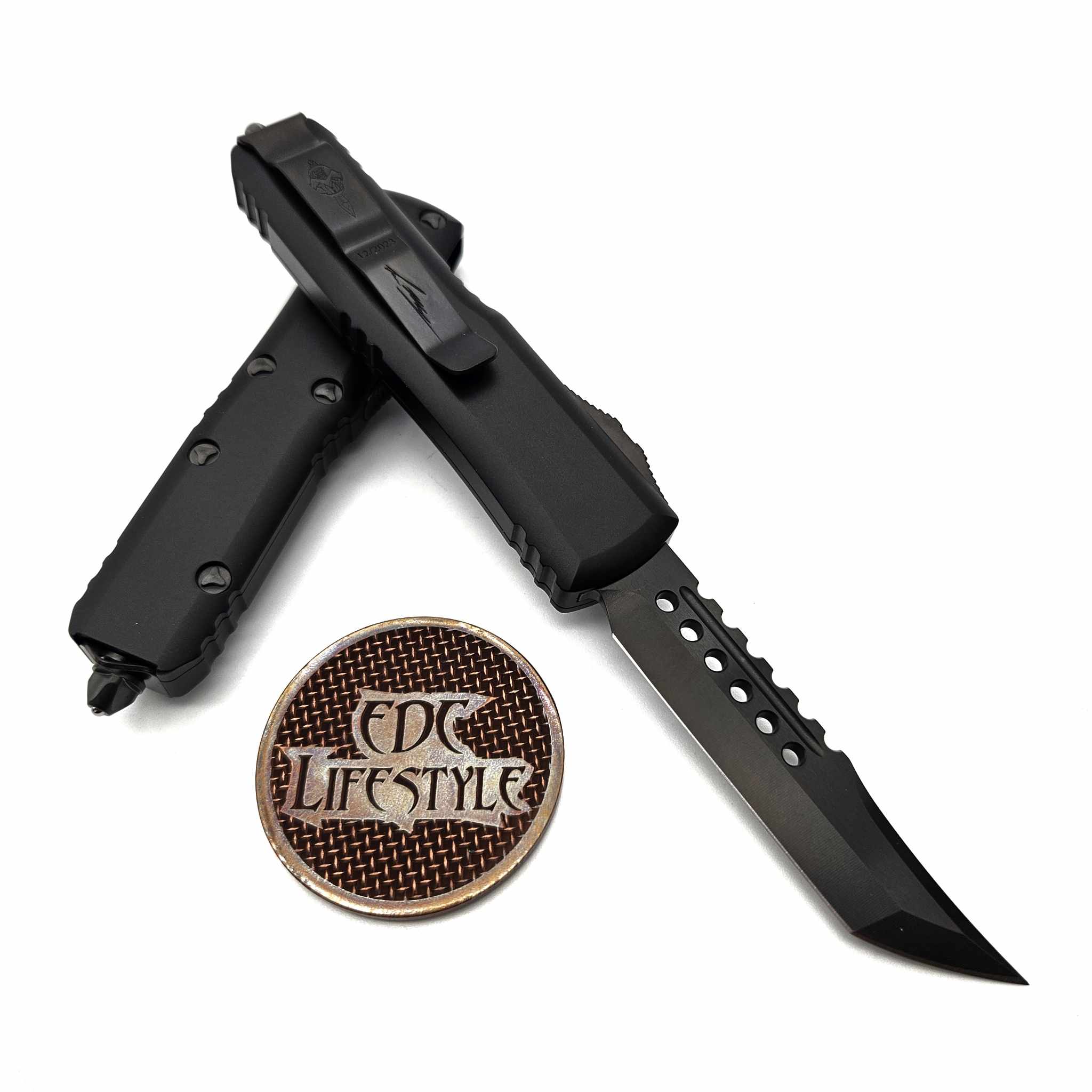Microtech UTX-85 719-1DLCTSH DLC Hellhound Shadow