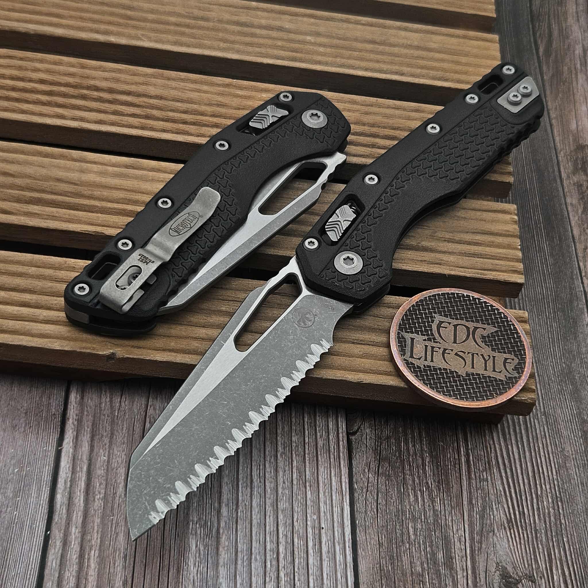 Microtech MSI Ram-Lok Black Tri-Grip Polymer 3.85