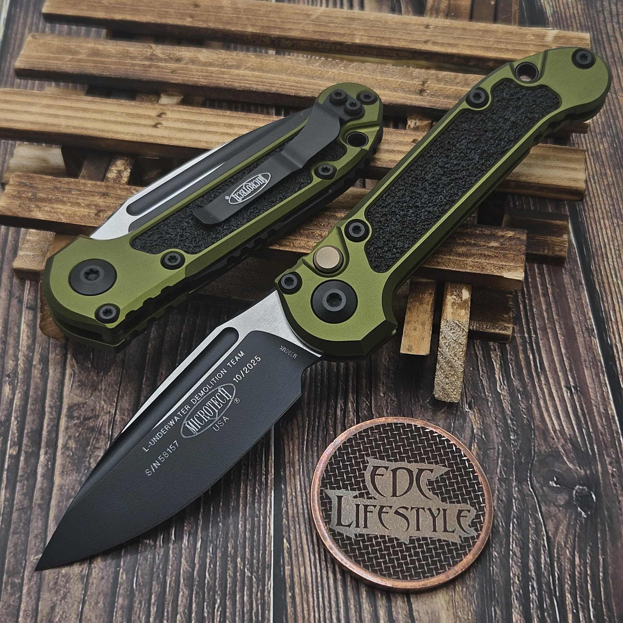 Microtech LUDT S/E Gen III 1135-1OD OD Green Black Standard