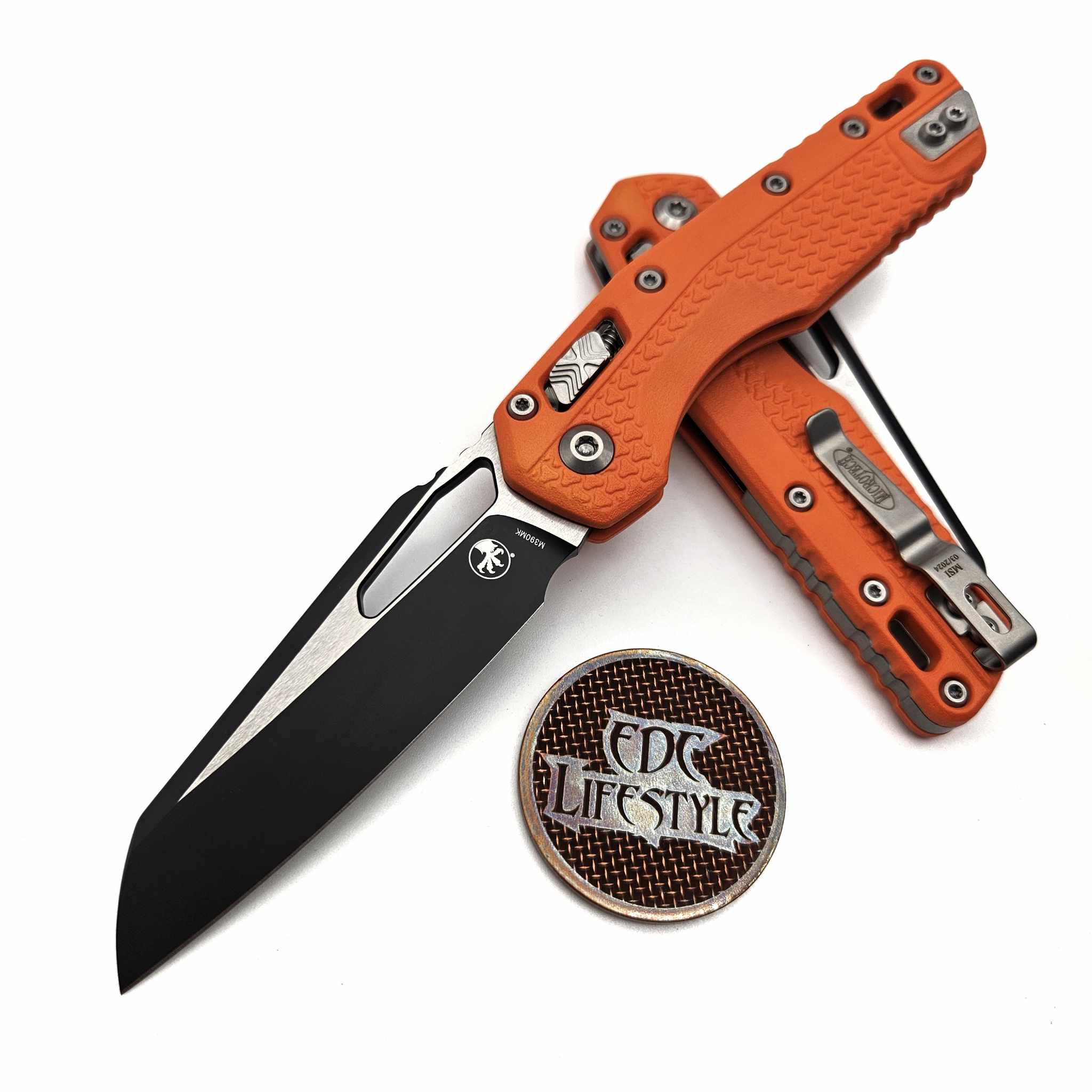 Microtech MSI Ram-Lok Orange Tri-Grip Polymer 3.85