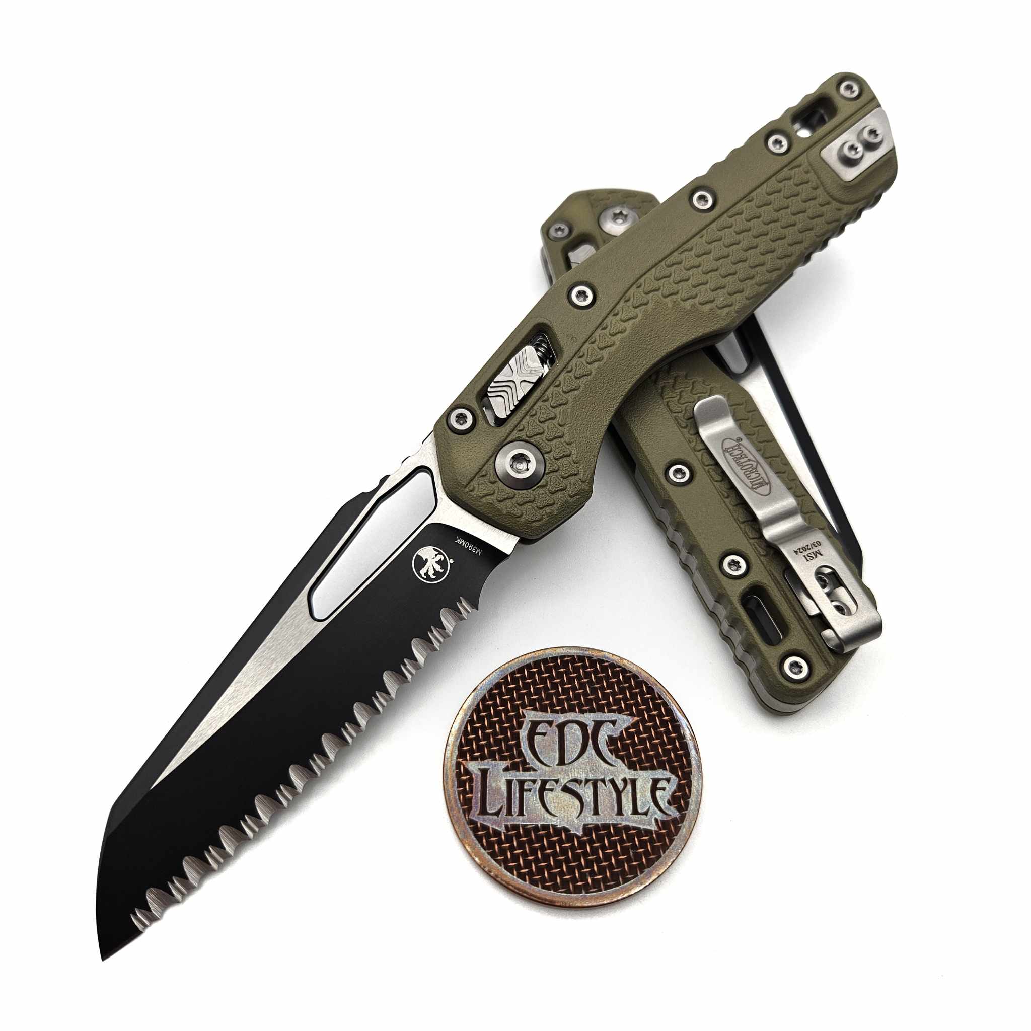 Microtech MSI Ram-Lok OD Green Tri-Grip Polymer 3.85