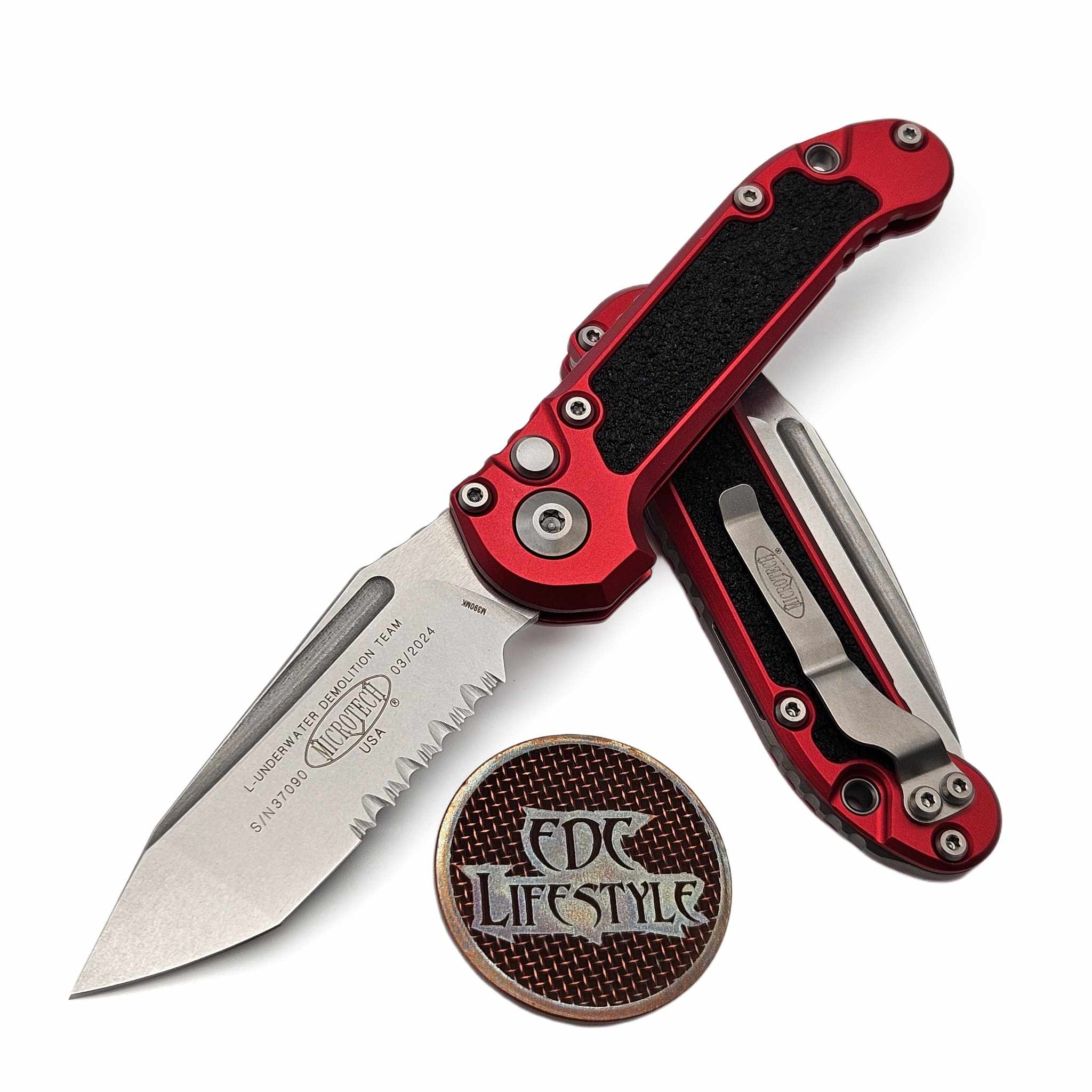 Microtech LUDT T/E Gen III 1136-11RD Red Stonewash Standard