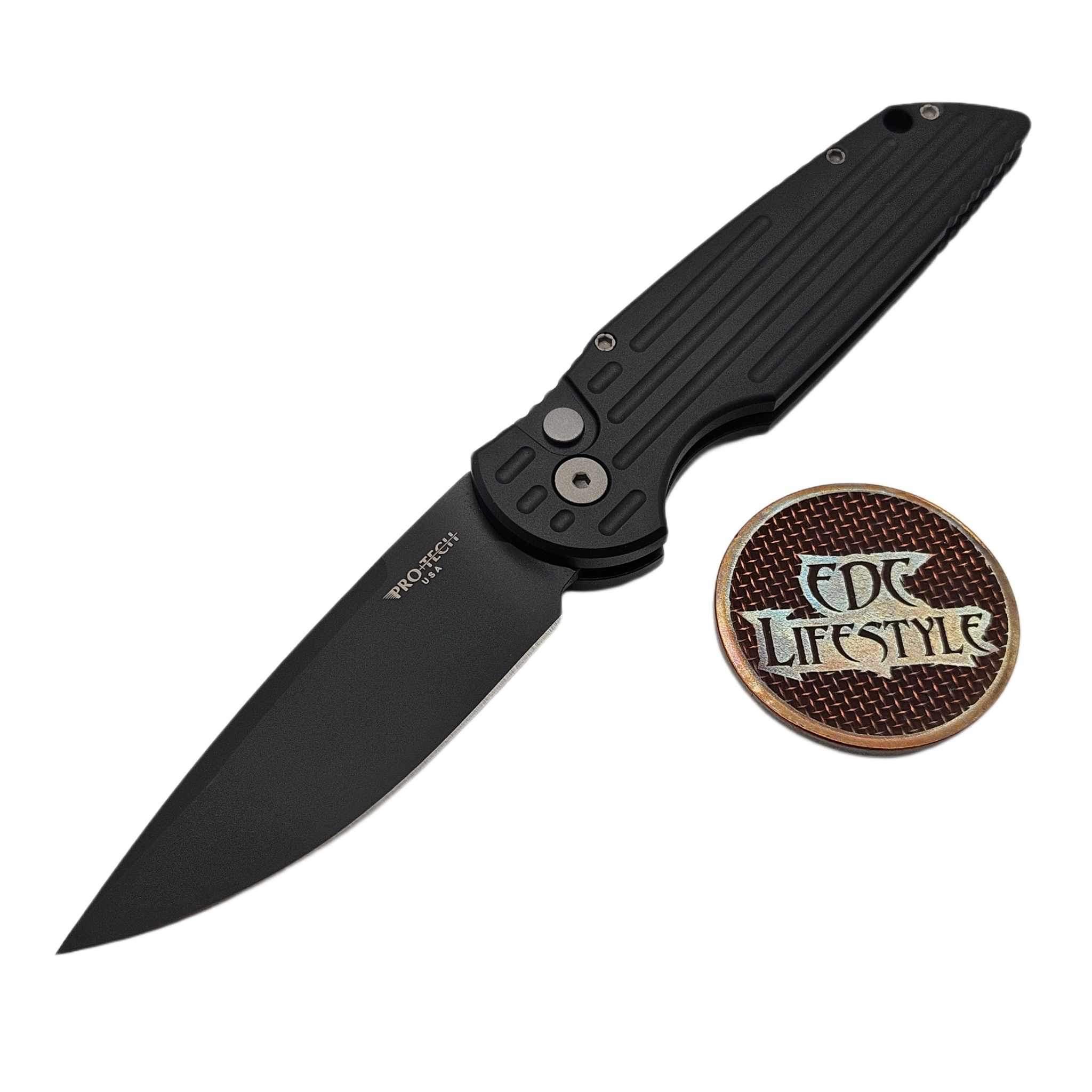 Pro-Tech Knives TR-3 Tactical Response 3 Black handle with grooves