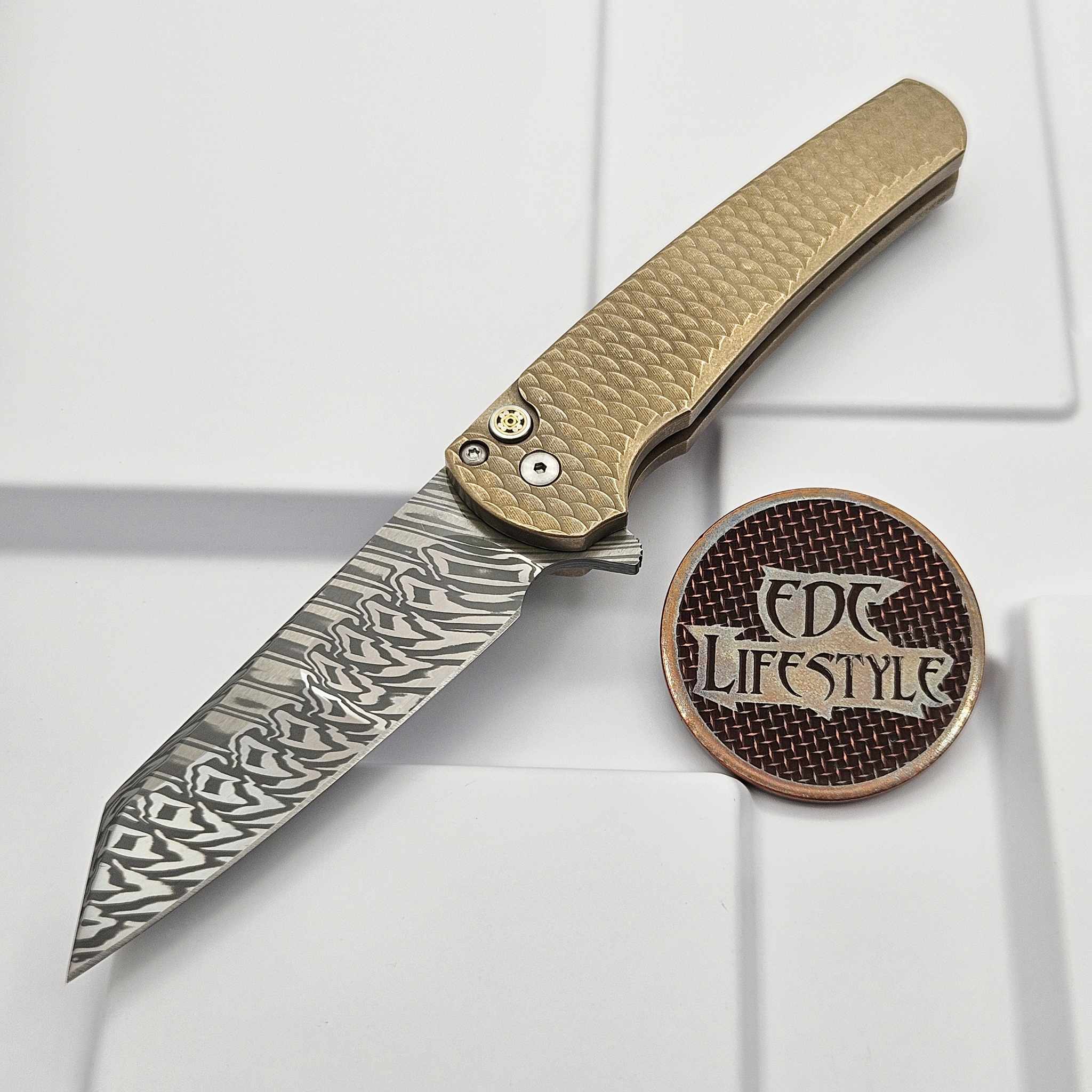Pro-Tech Knives Malibu Flipper Blade Show Atlanta 2024 Distressed