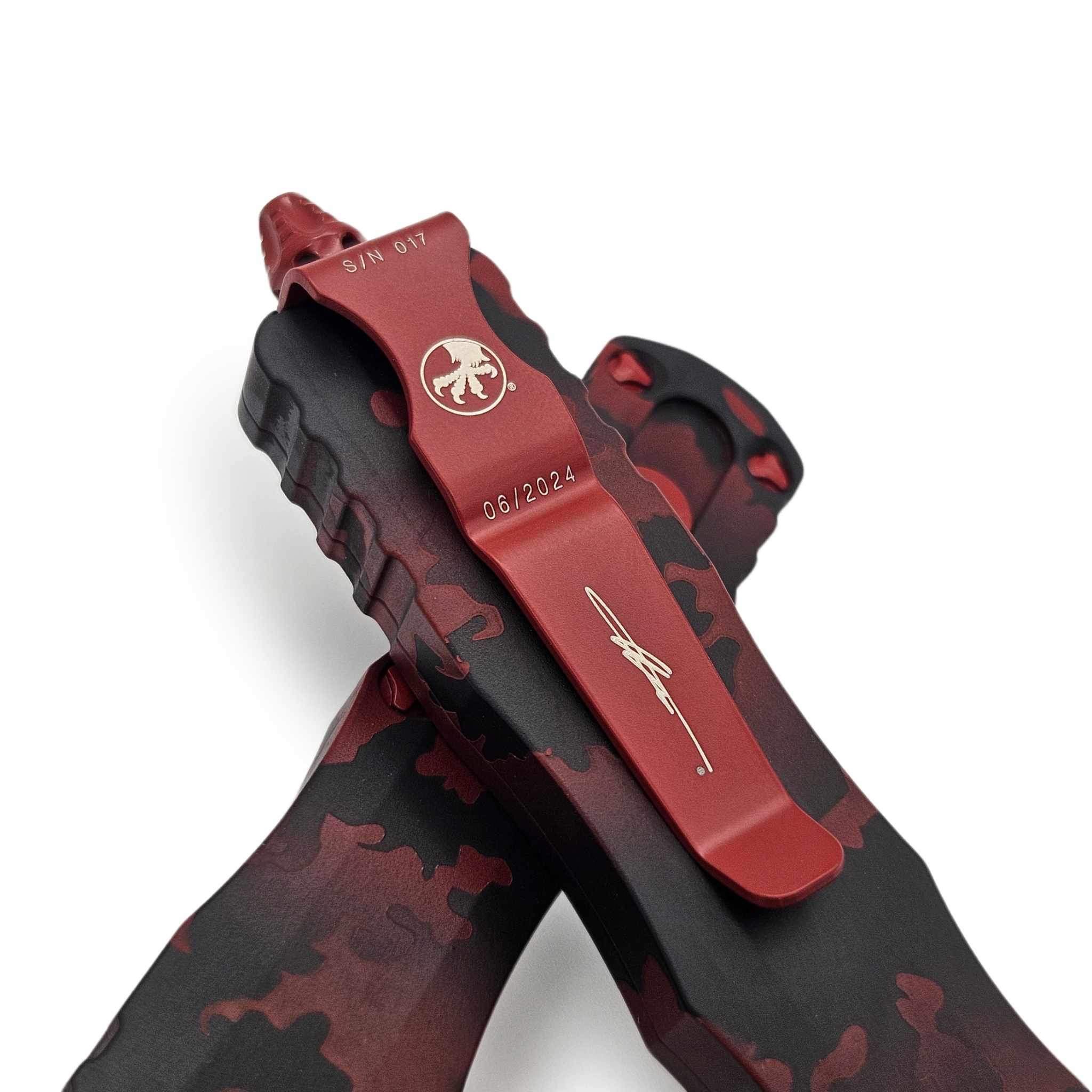 Microtech 225-1RCS Red Camo Dirac Double Edge