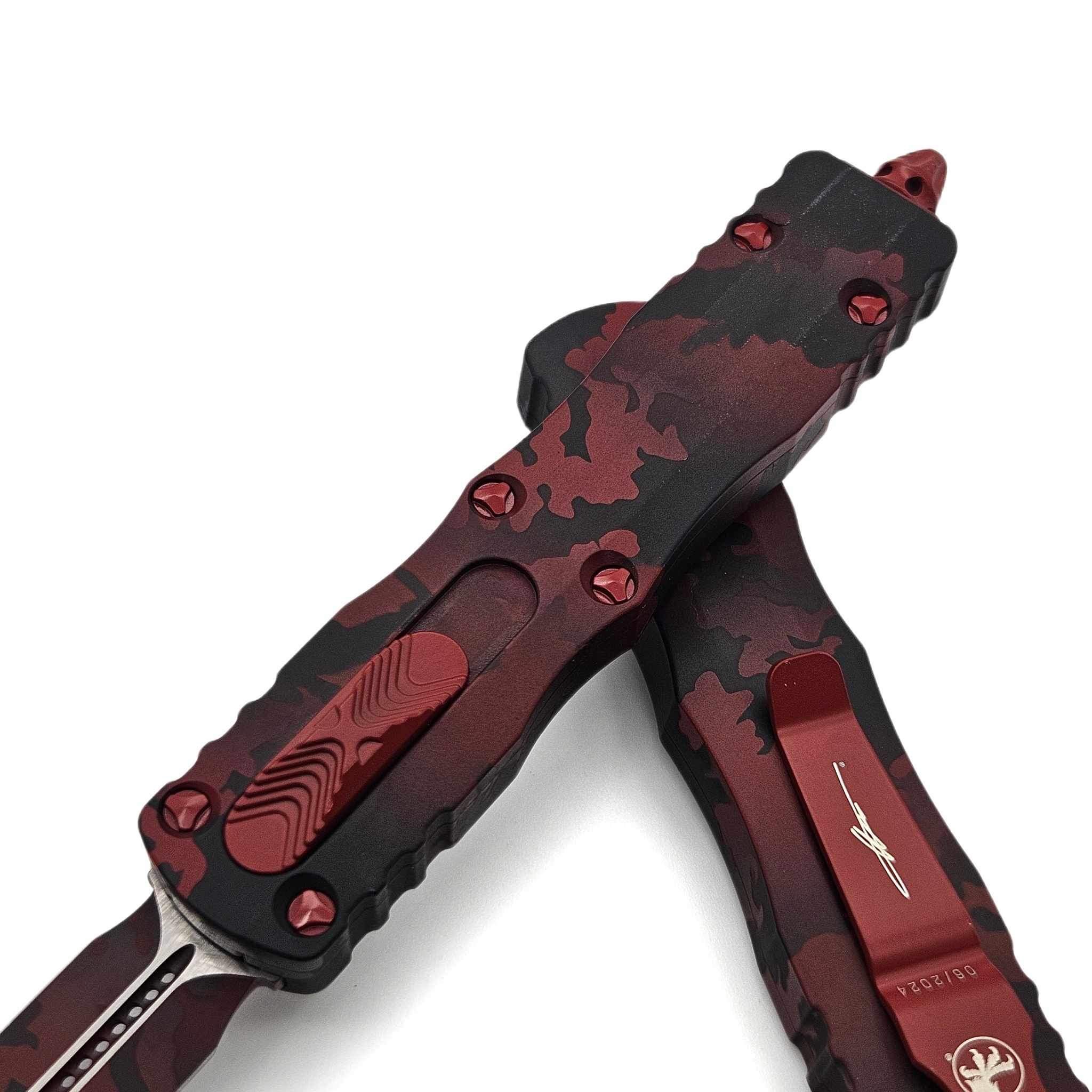 Microtech 225-1RCS Red Camo Dirac Double Edge