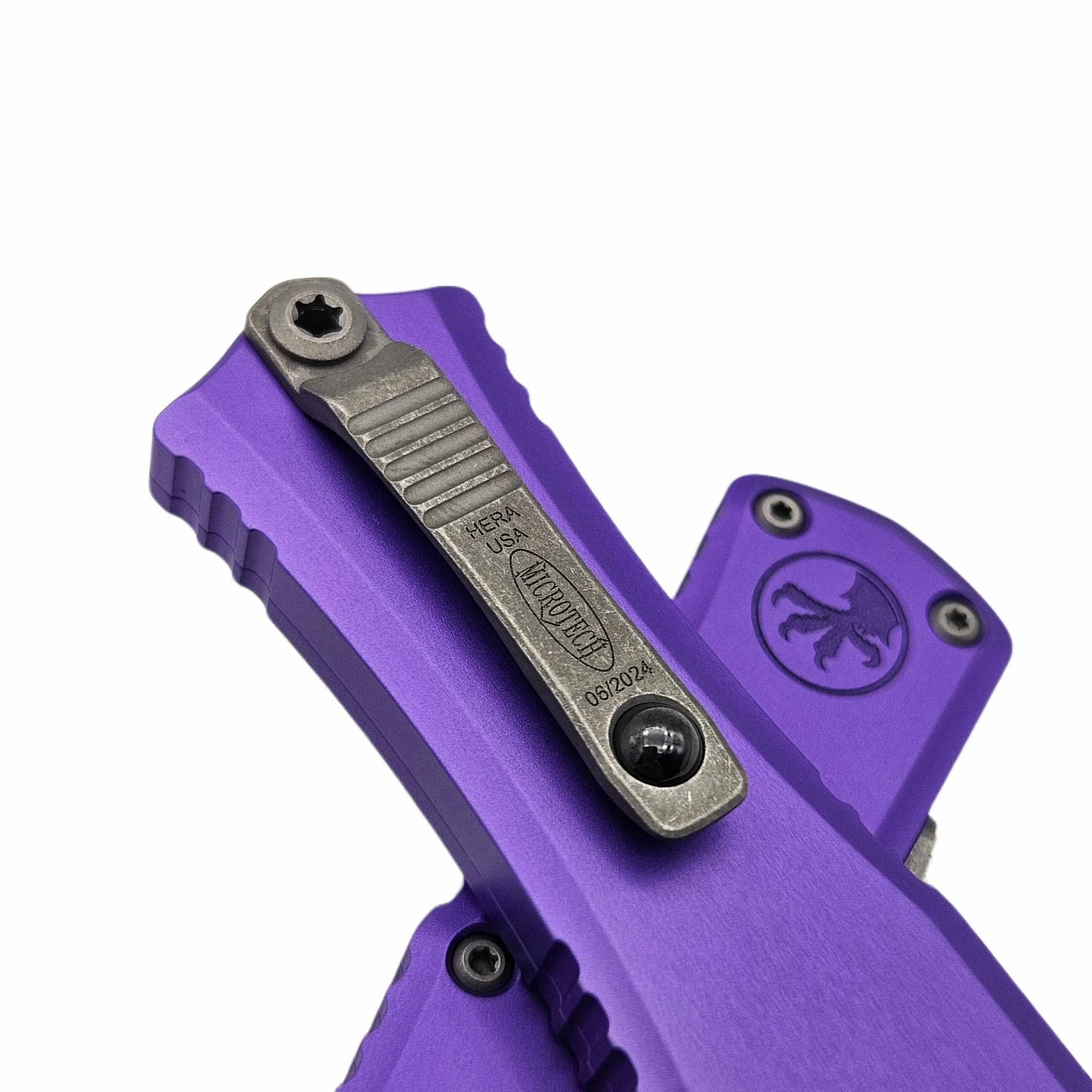 Microtech Hera II Mini Recurve Purple 2.95