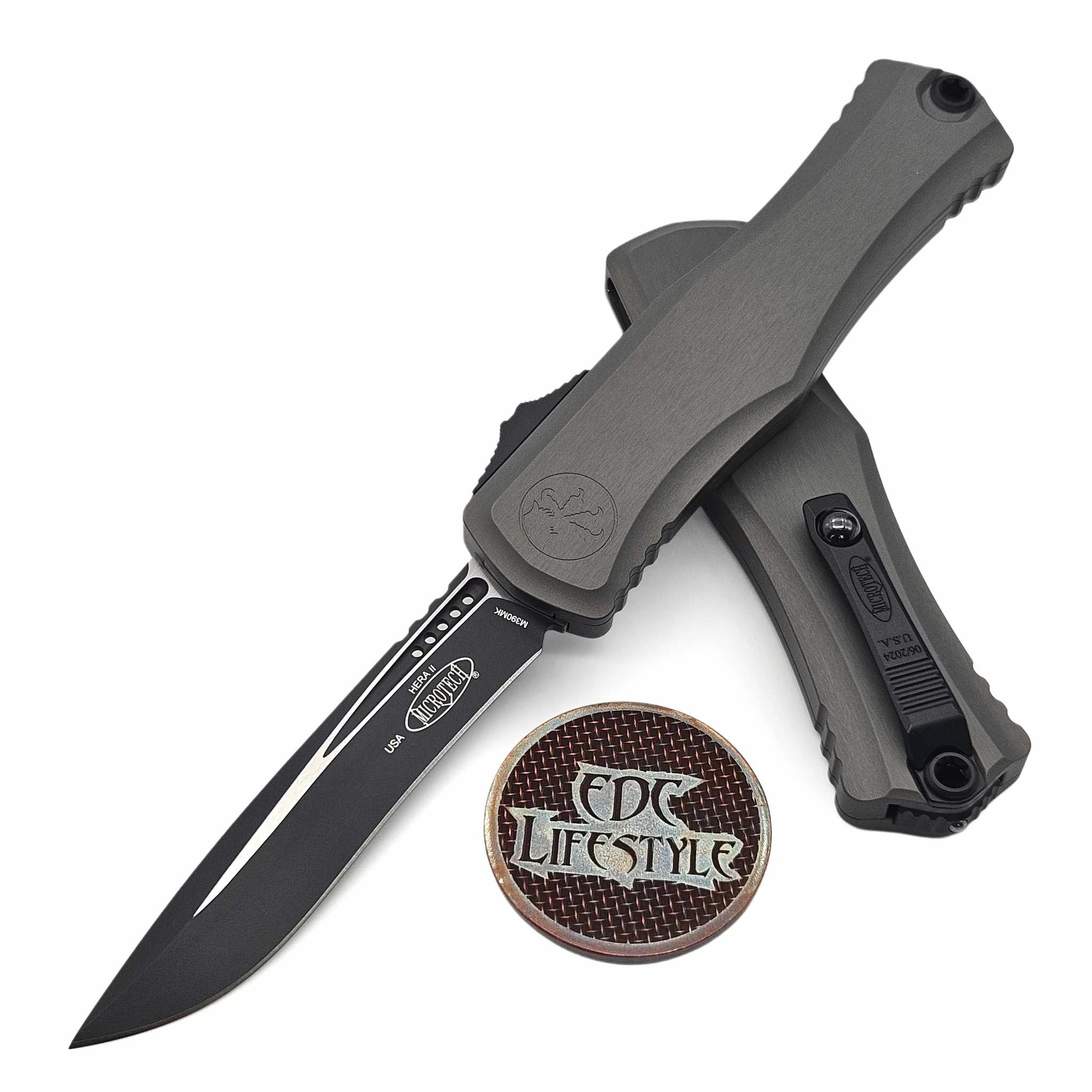 Microtech 1705-1NC Hera II Recurve Natural Clear Black Standard
