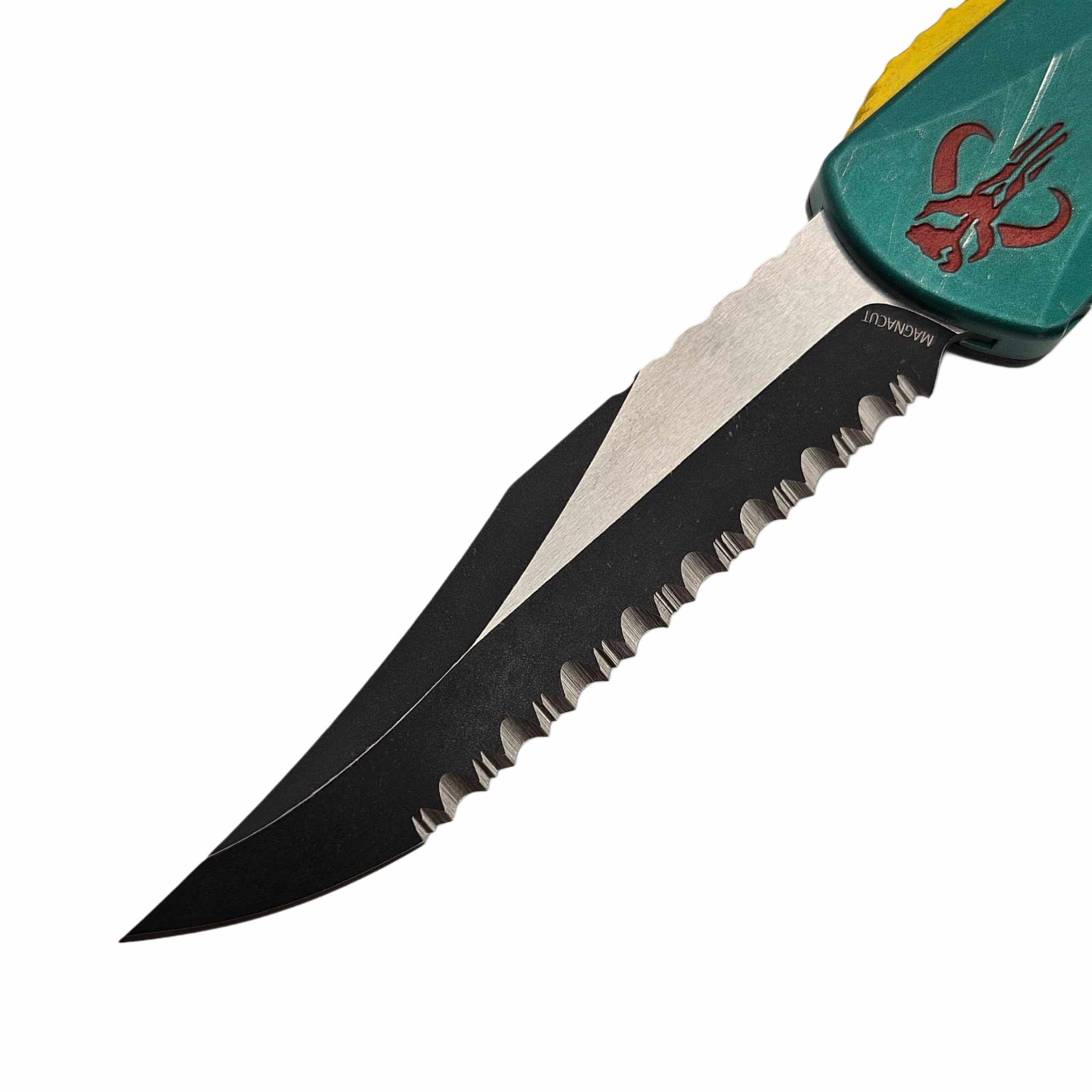 Heretic Manticore X Bounty Hunter Bowie Battle Black Deep Engraved