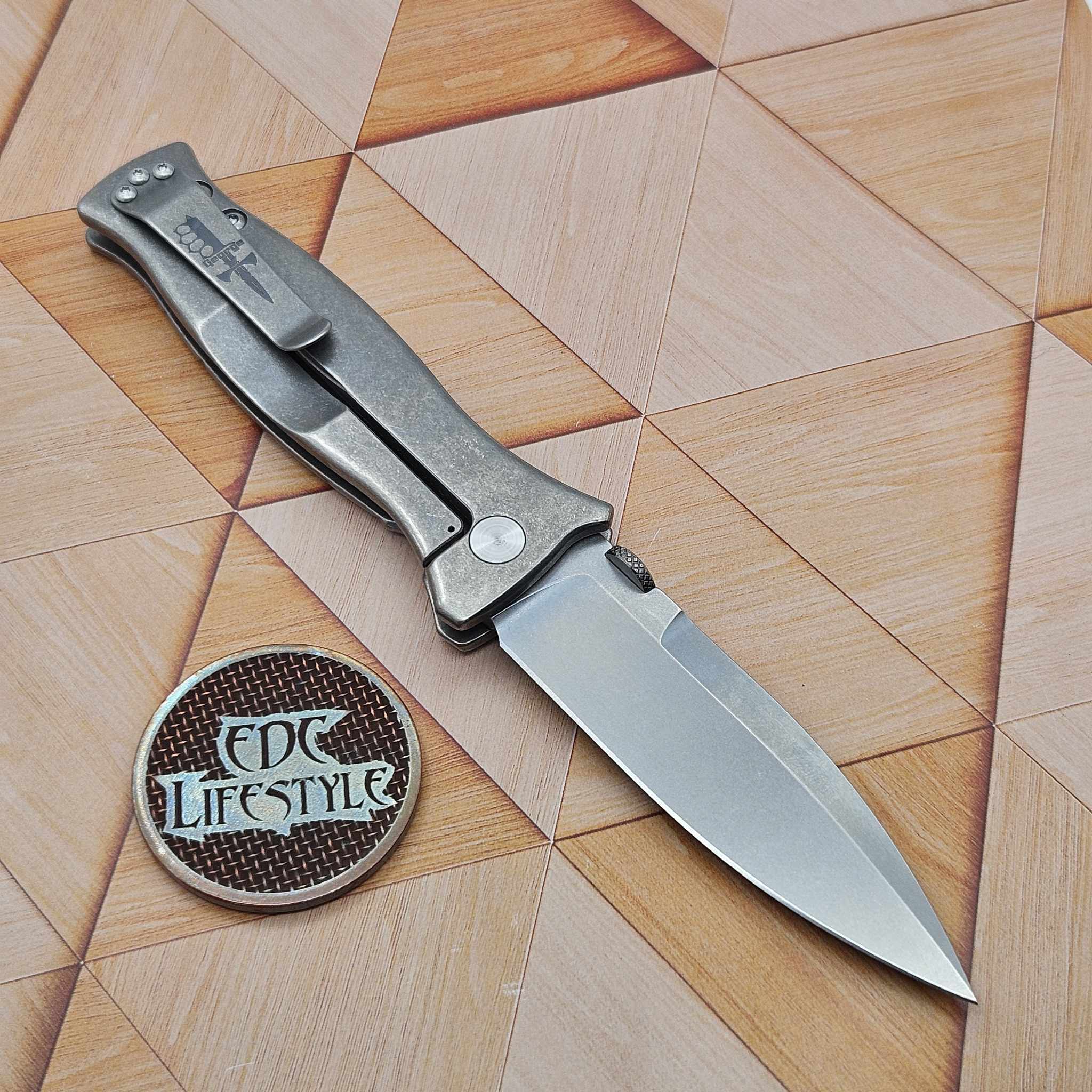 Les George MK3 Magnacut Titanium Frame Lock Folder - Preowned
