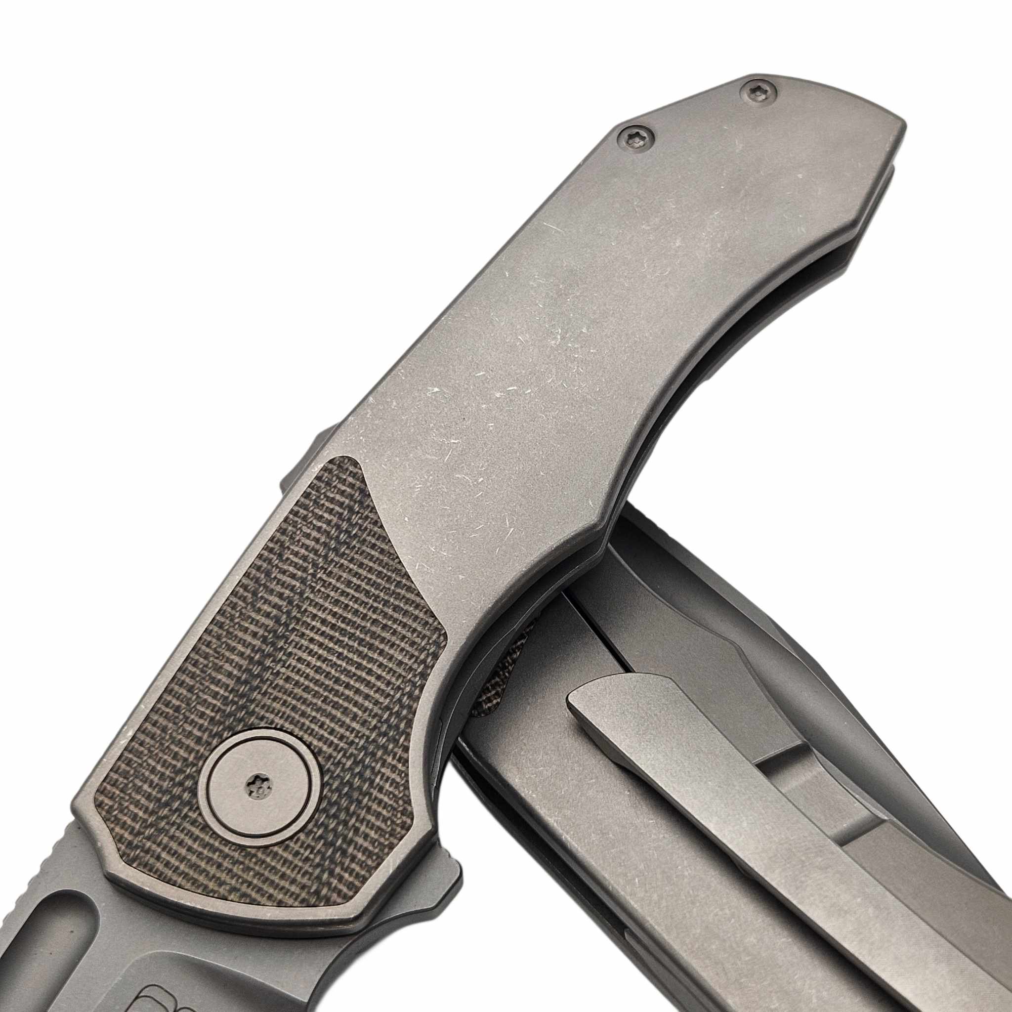Berg Blades Tick Titanium Stonewash Frame Lock Folder Green