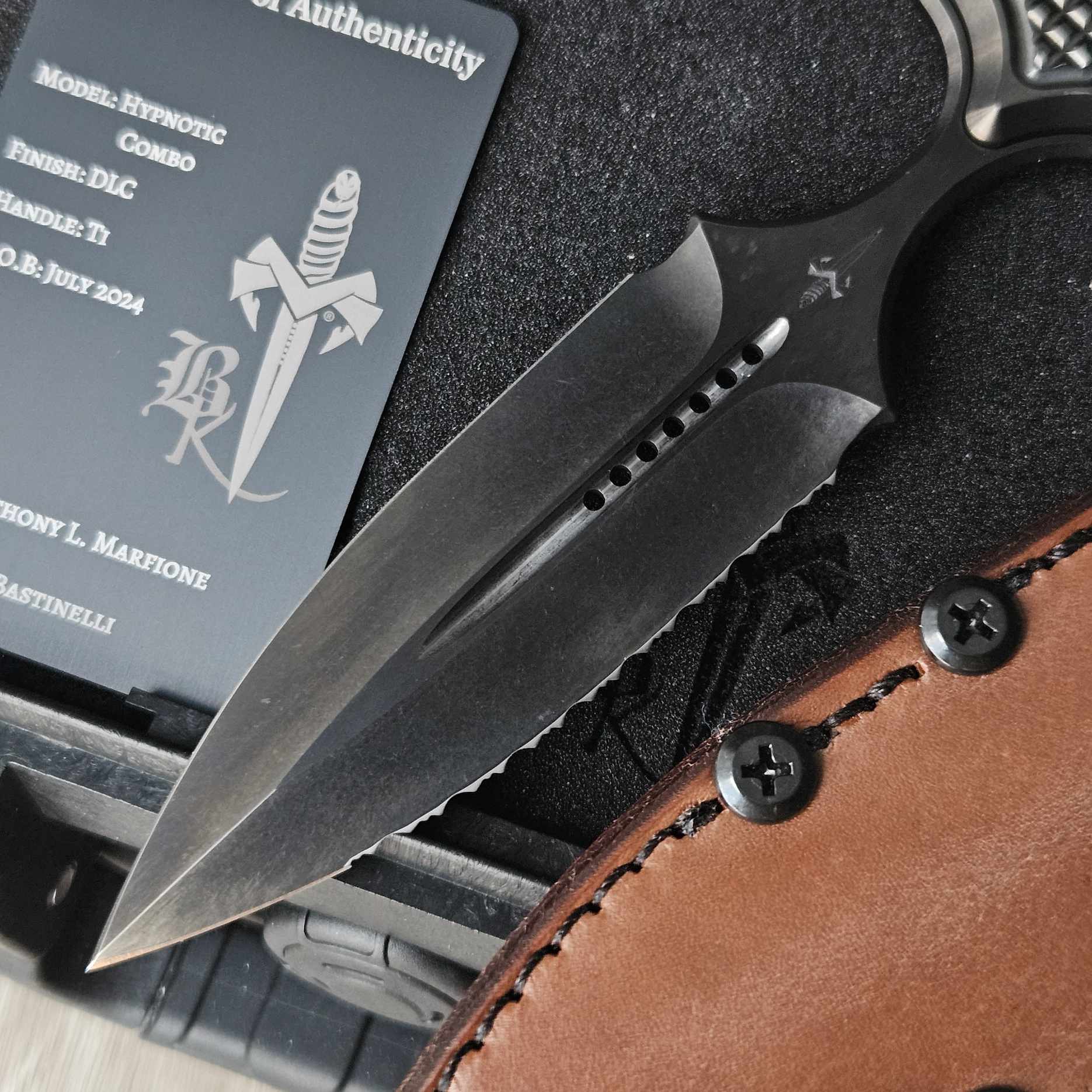 Marfione Custom/Bastinelli Hypnotic Push Dagger Double Edge