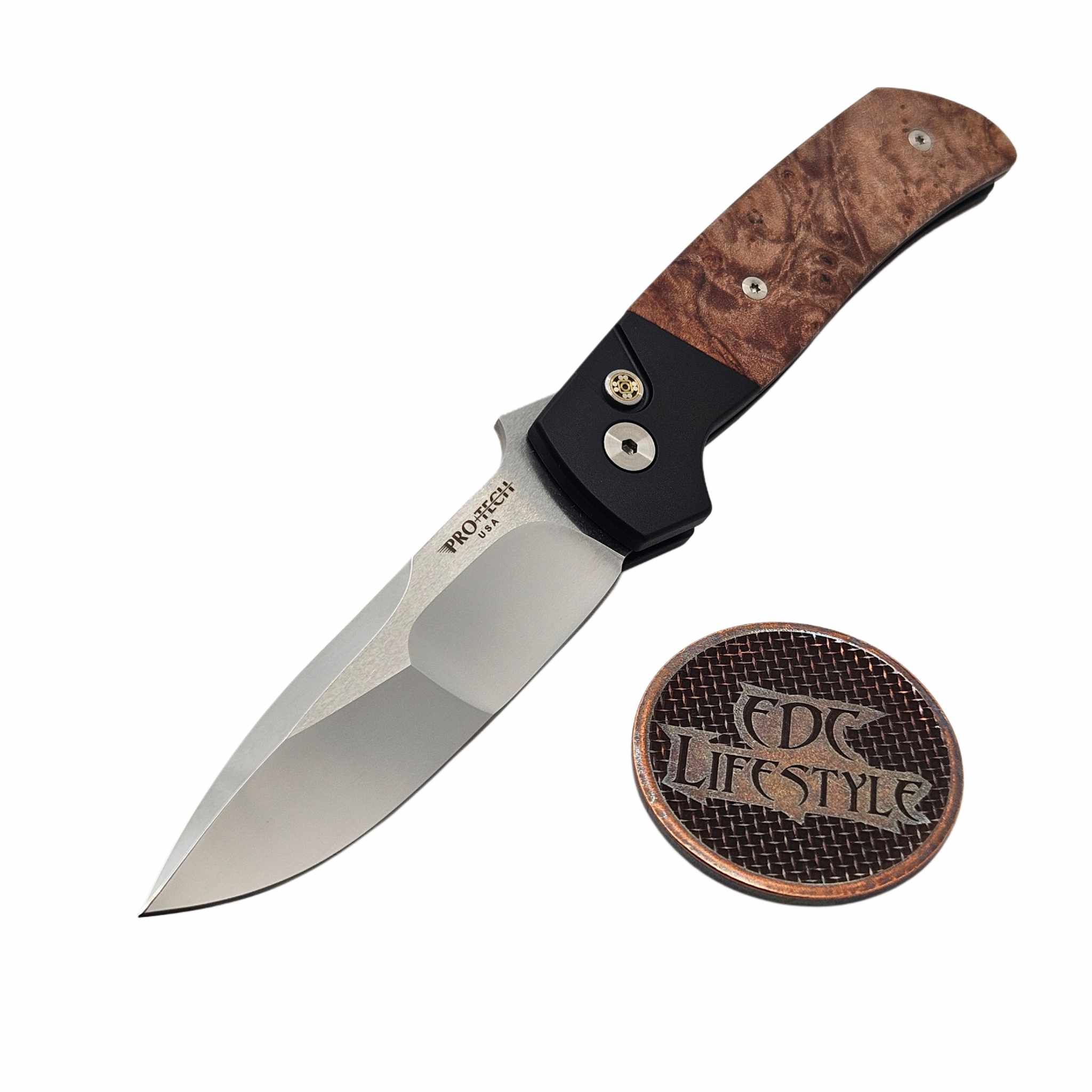 Pro-Tech Knives Terzuola ATCF Auto Folder Black Handle w