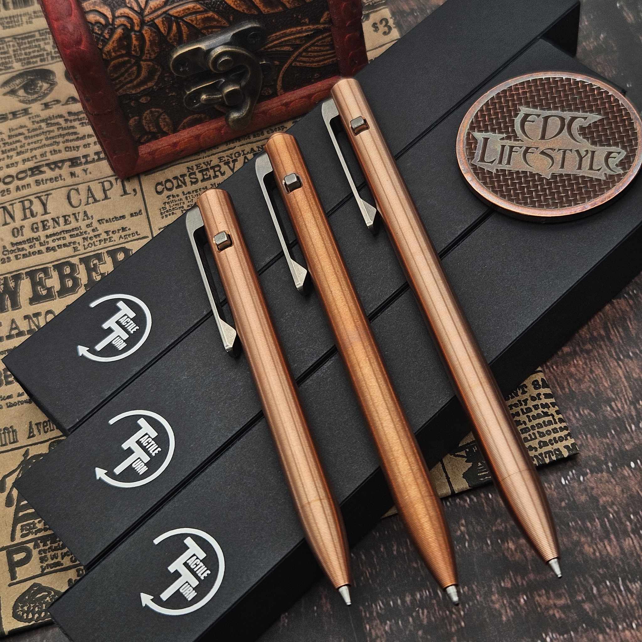 Tactile Turn Slim Side Click Copper Pen