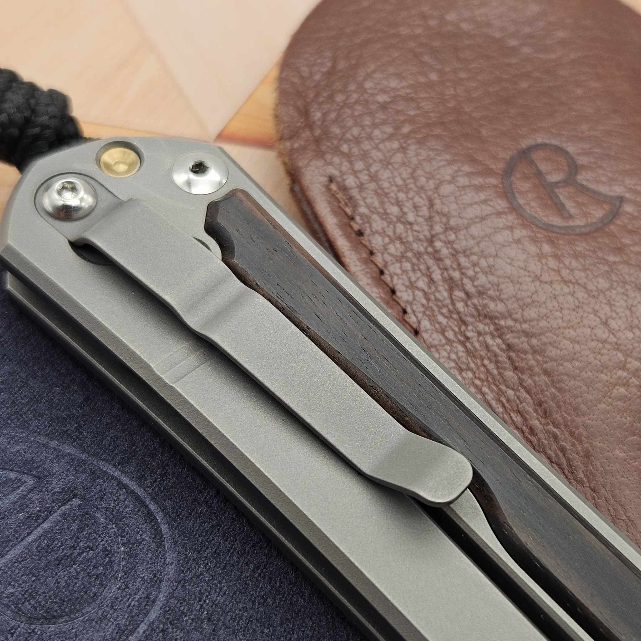 Chris Reeves Knives CRK Large Sebenza 31 Inlay Drop Point Macassar