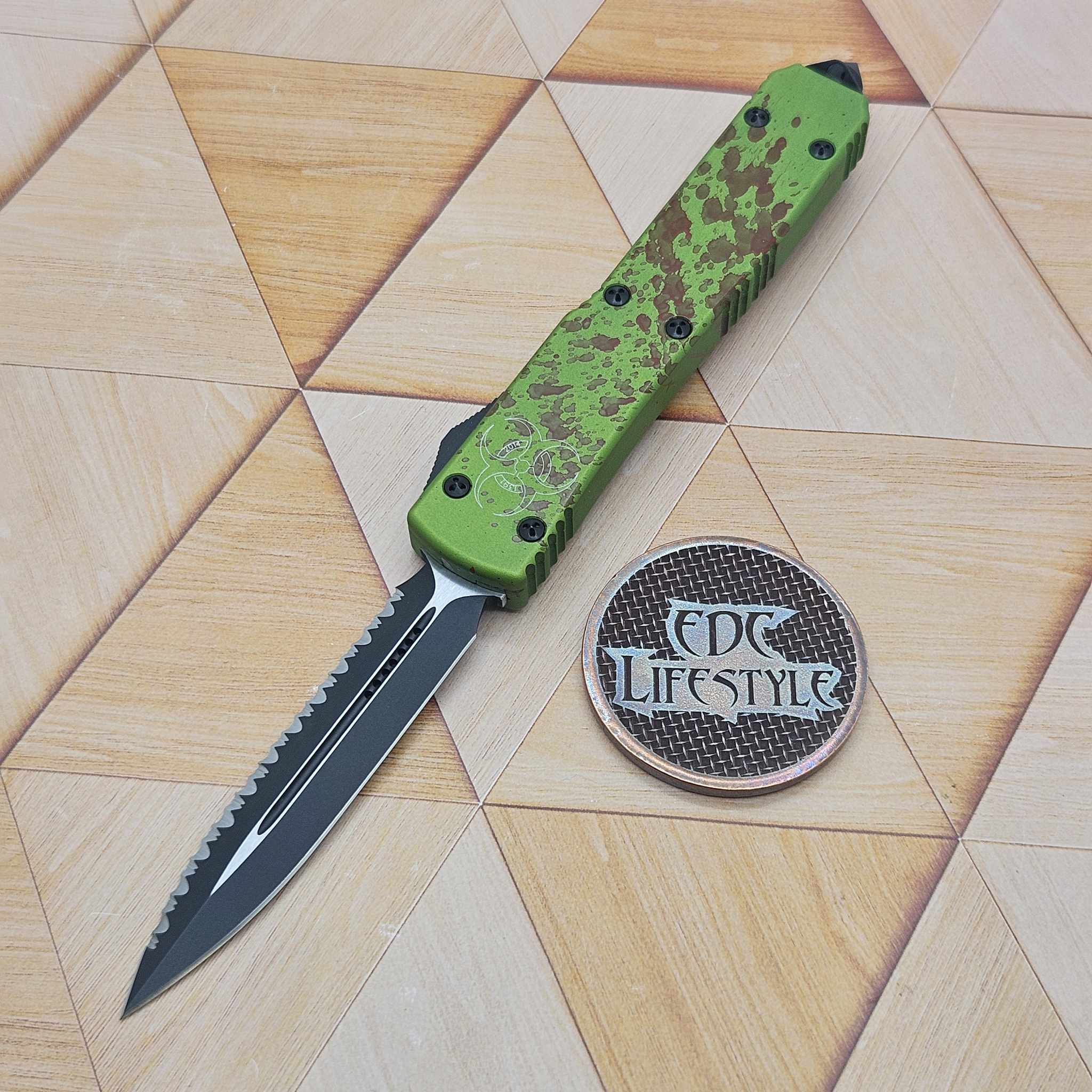 【ゆっこ】 Microtech Ultratech 122-3Z Zombietech D/E Black Standard Full