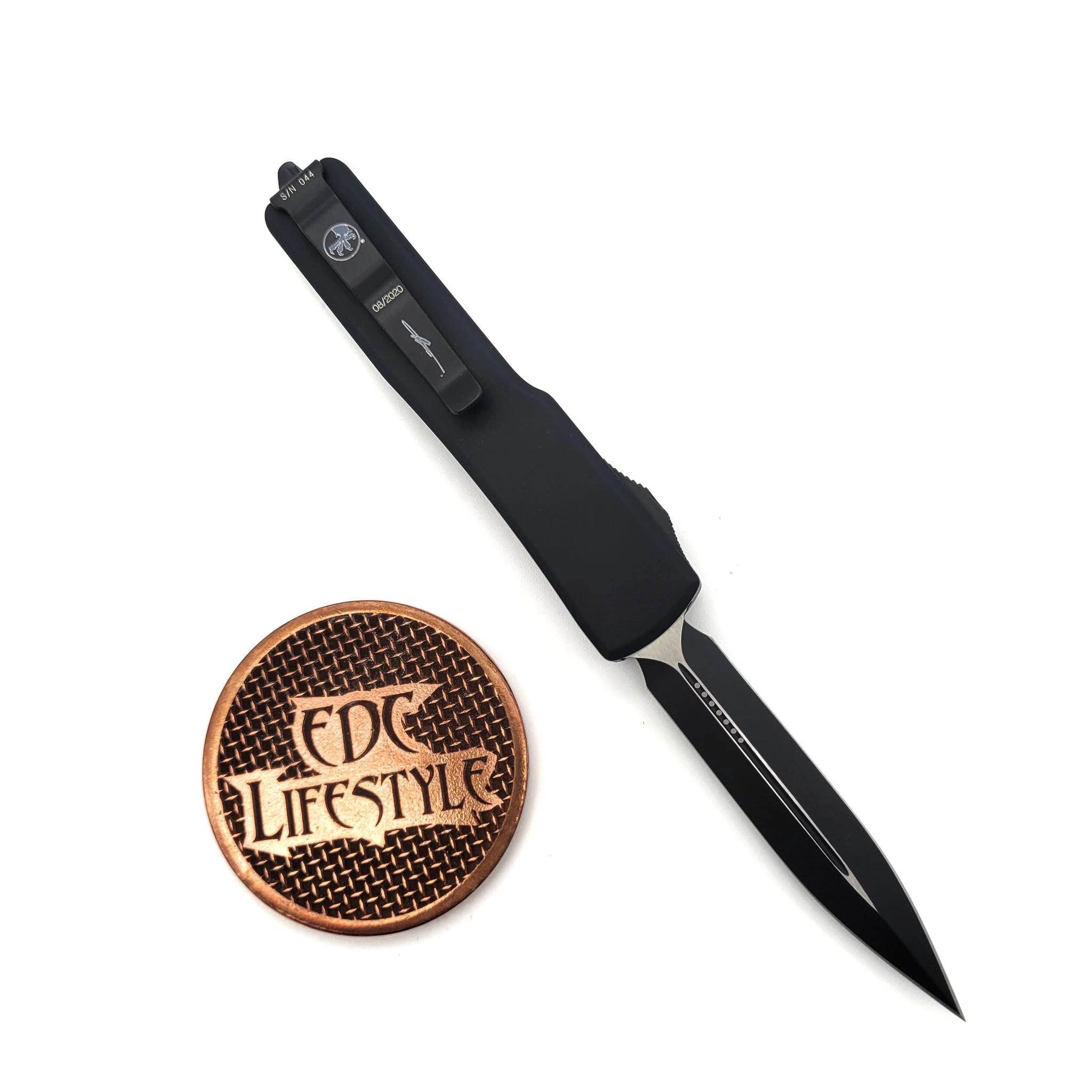 Microtech UTX-70 147-1GTJGS Jade Green G-10 Double Edge Black Standard