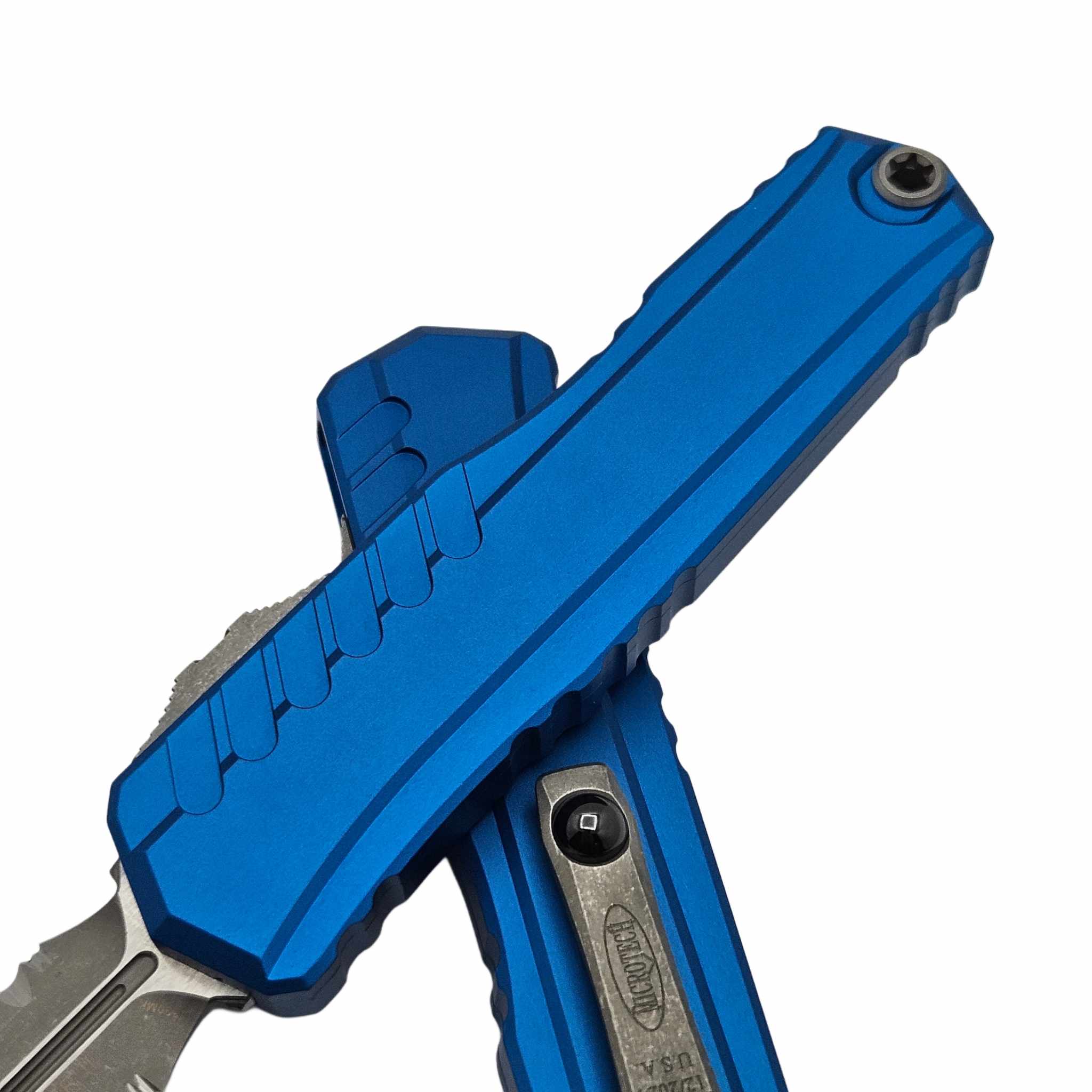 Microtech Cypher II D/E 1242-11APBL Blue Apocalyptic Standard