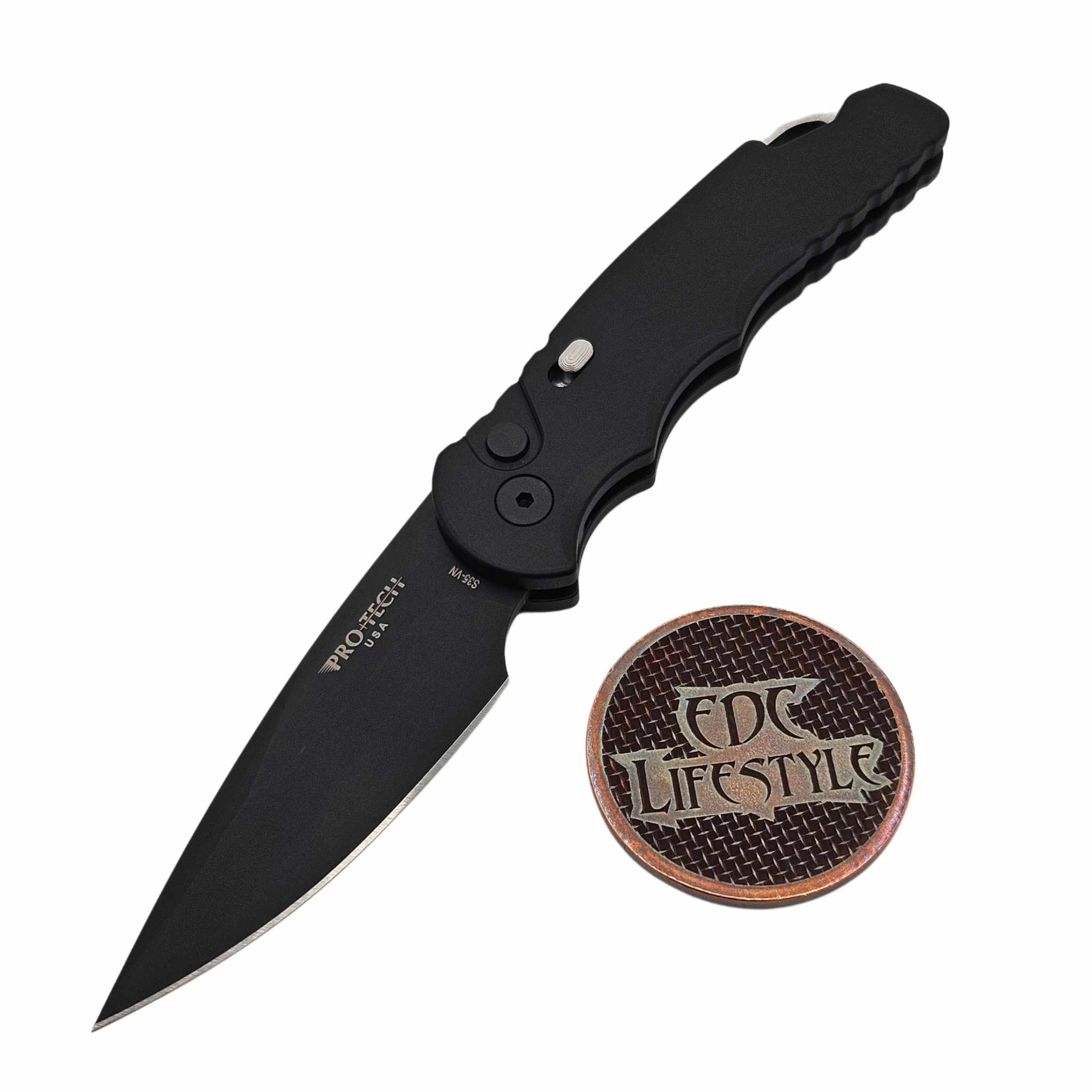 Pro-Tech Knives TR-5 Tactical Response 5 Auto Folder Black Handle