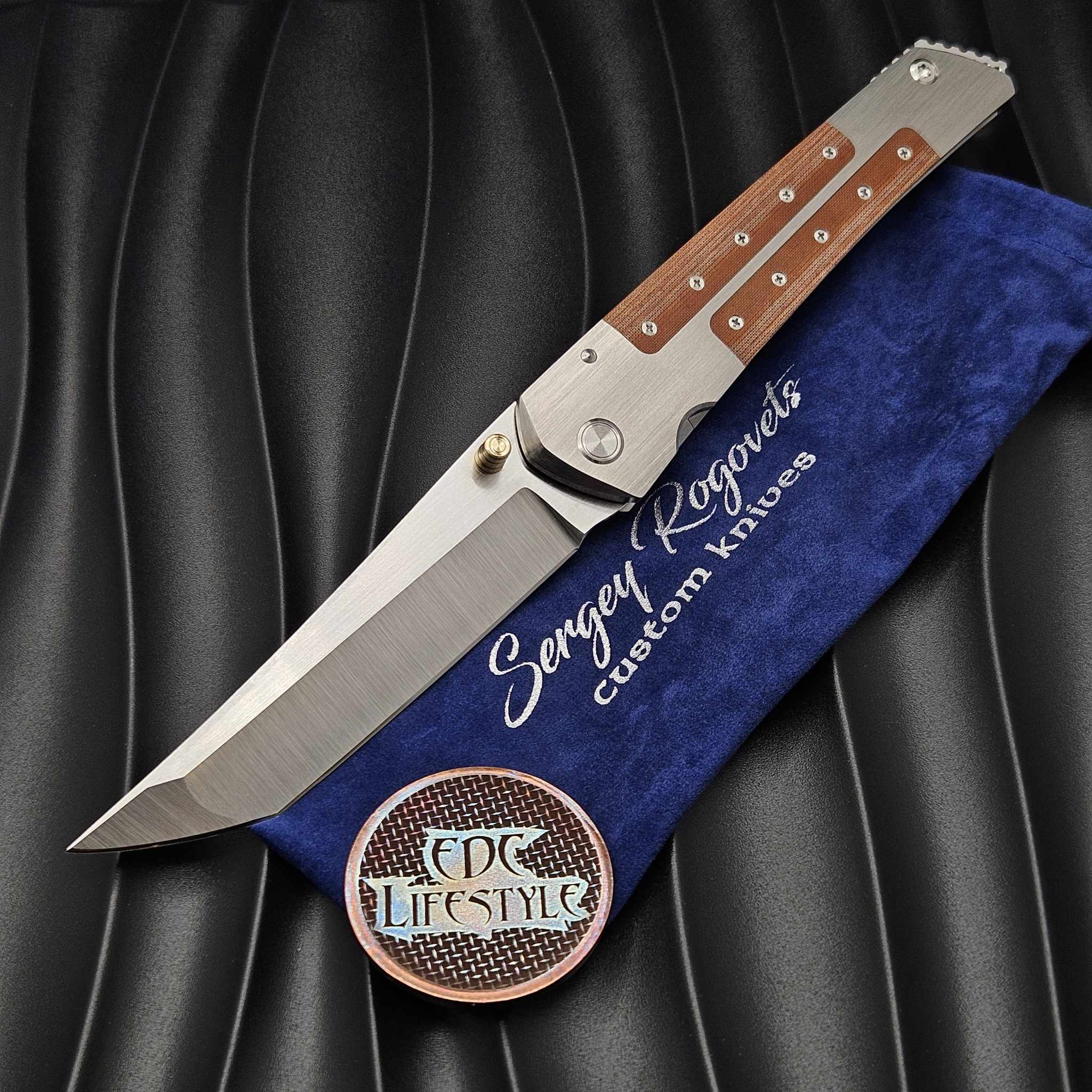 Sergey Rogovets Tanto#3 Magnacut 6al4v Titanium Thumbstud/Front