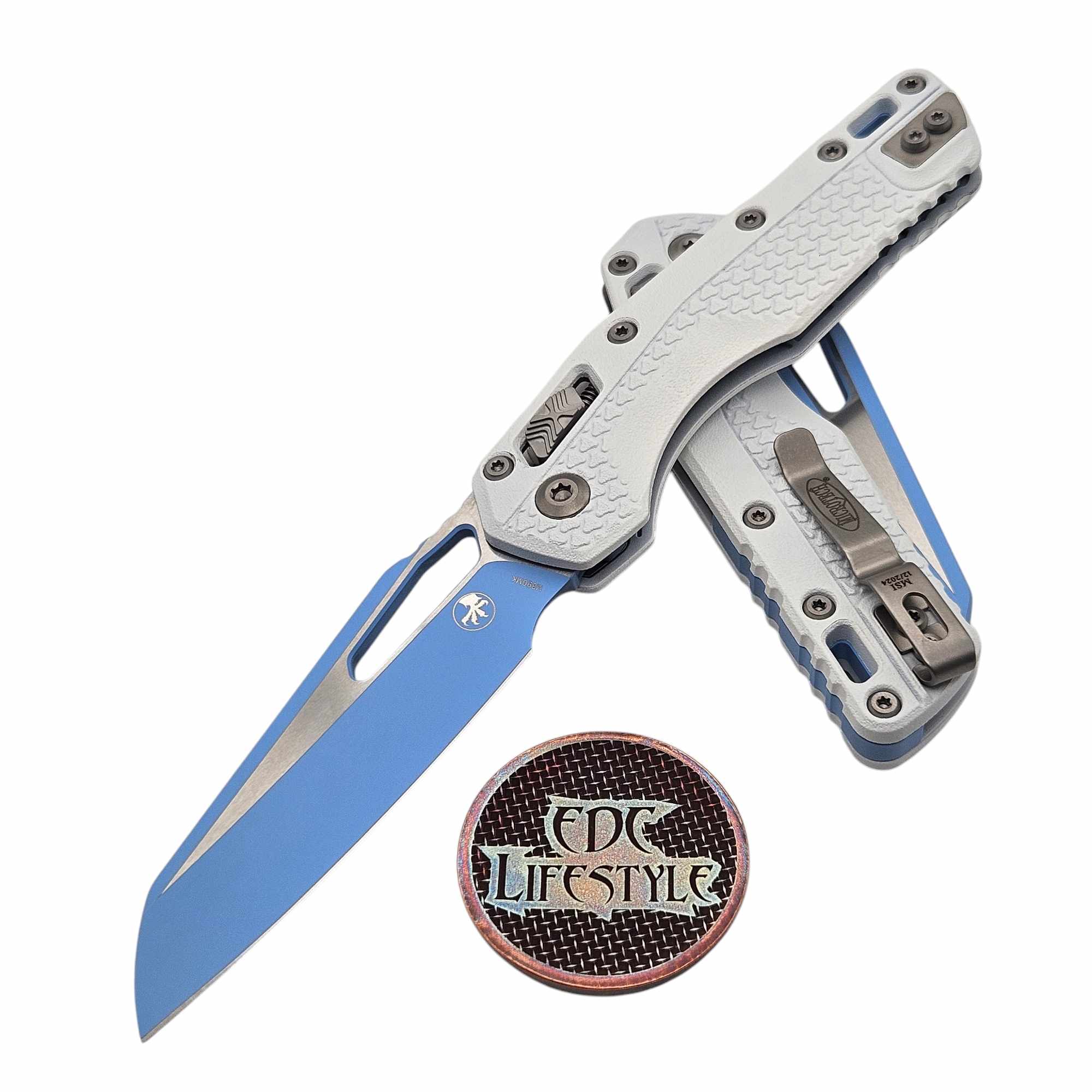 Microtech MSI Ram-Lok White Tri-Grip Polymer 3.85