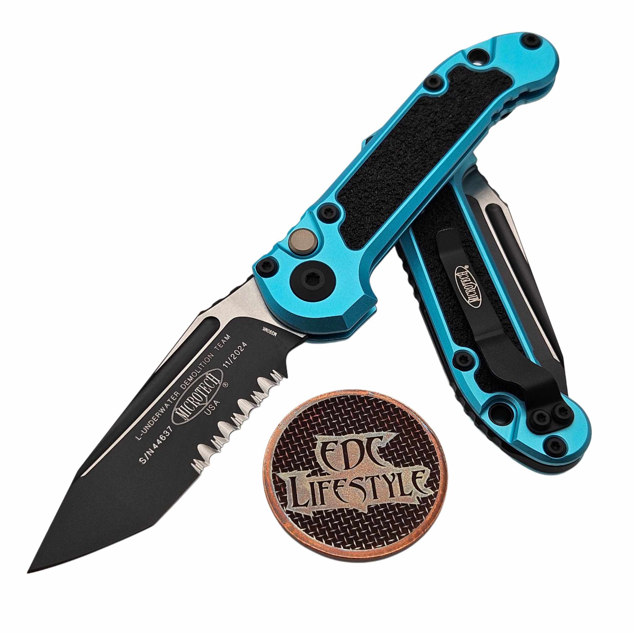 Microtech LUDT T/E Partial Serrated Gen III 1136-2TQ Turquoise