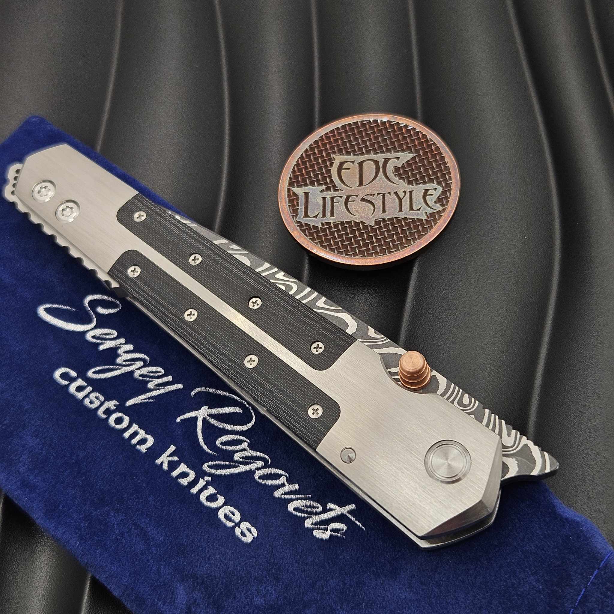 Sergey Rogovets IcePick Magnacut Core Chad Nichols Damascus Blade