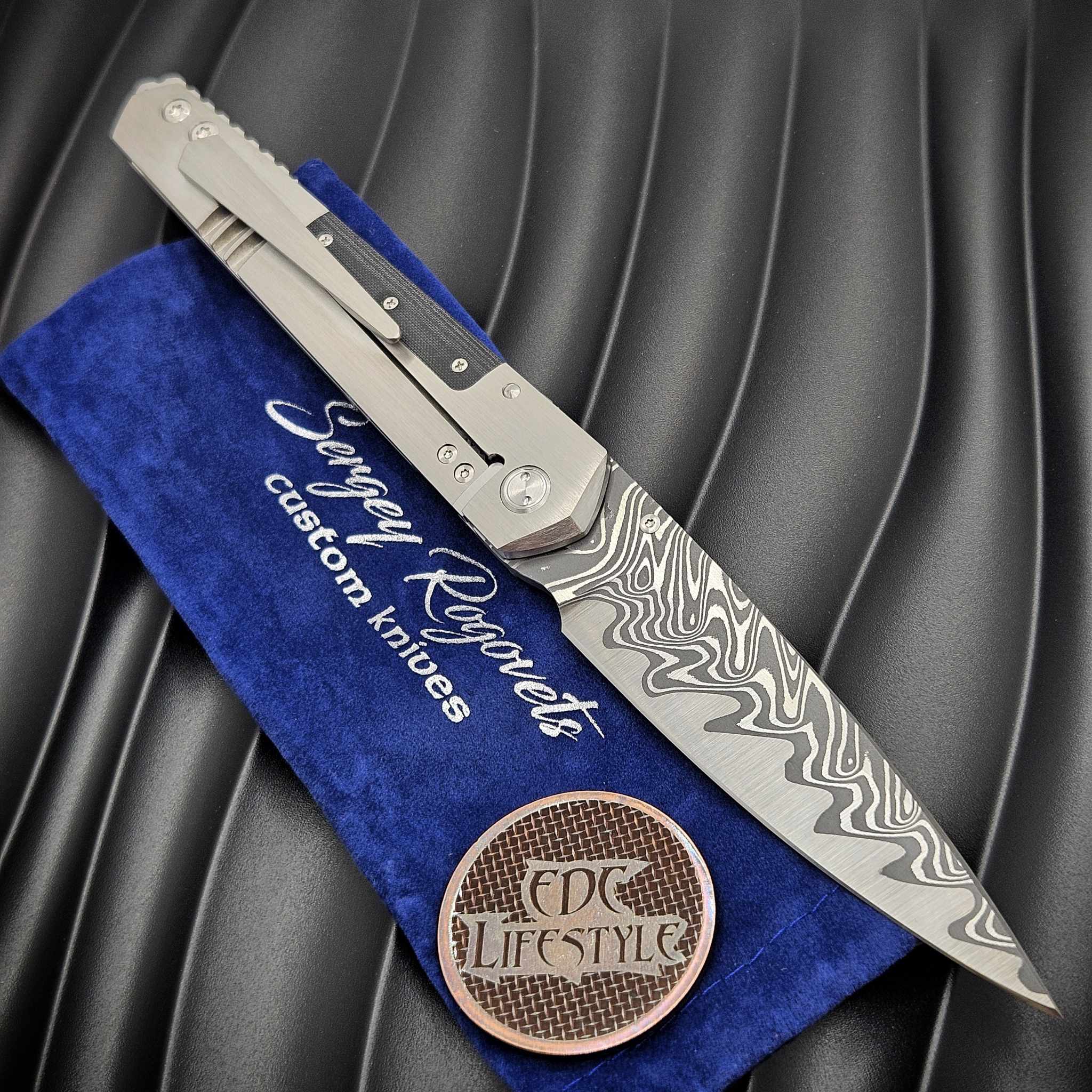 Sergey Rogovets IcePick Magnacut Core Chad Nichols Damascus Blade