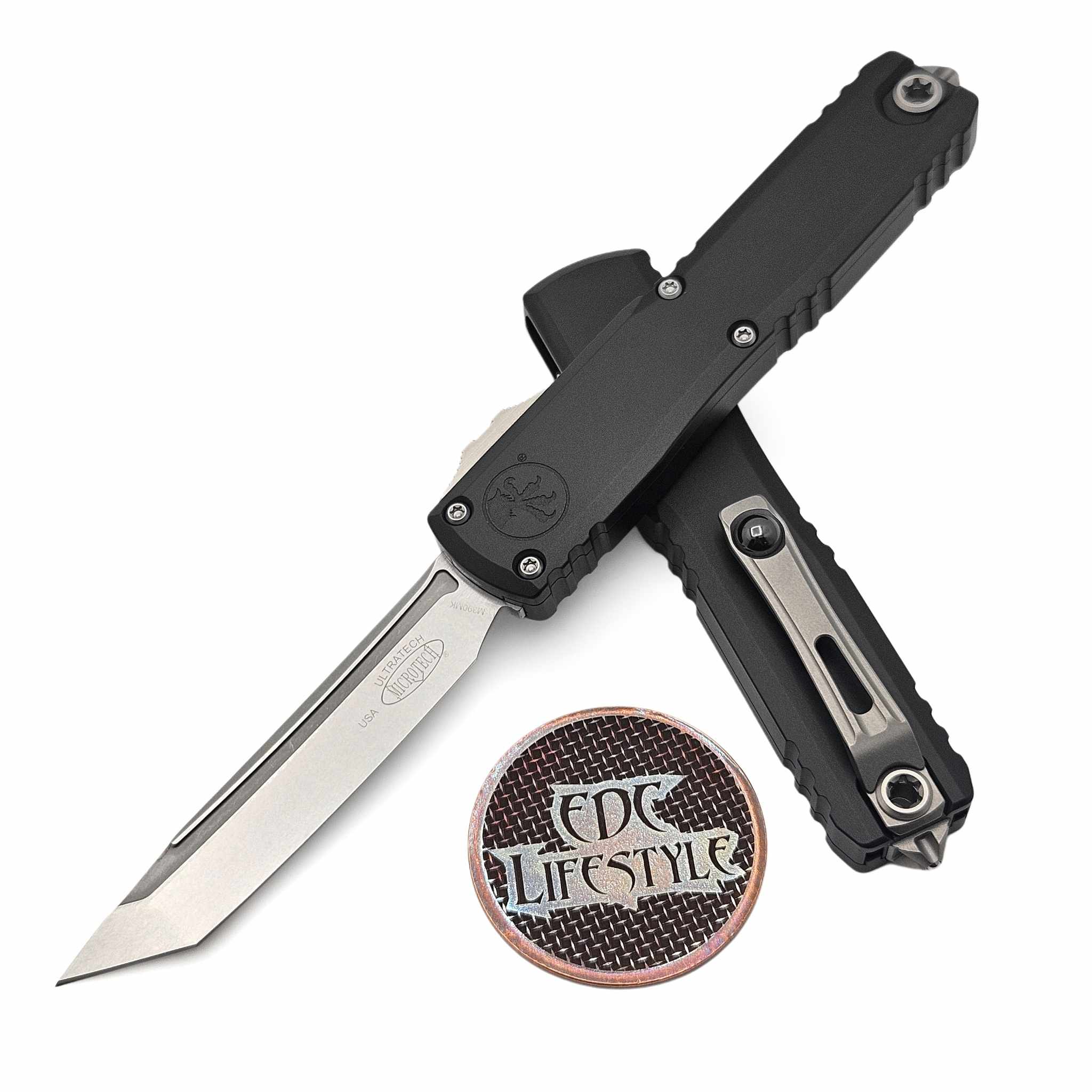 peko Microtech Ultratech ZBP 1123-10 Black Tanto Edge 3.5