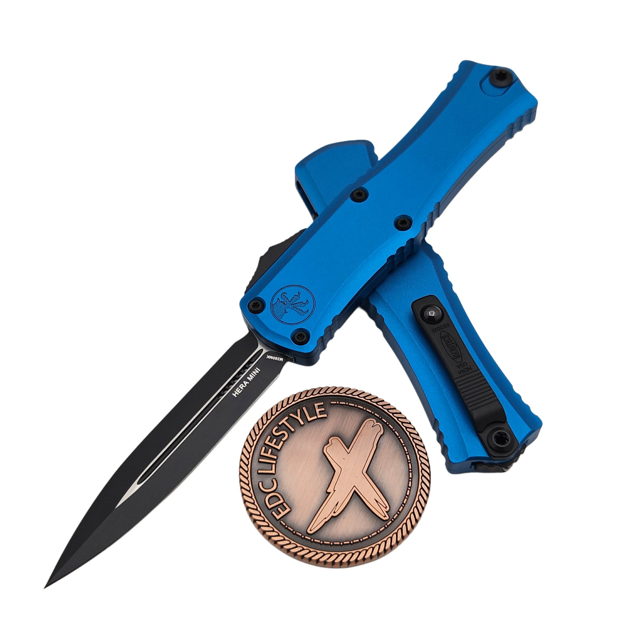 Microtech Hera II Mini Blue 2.90