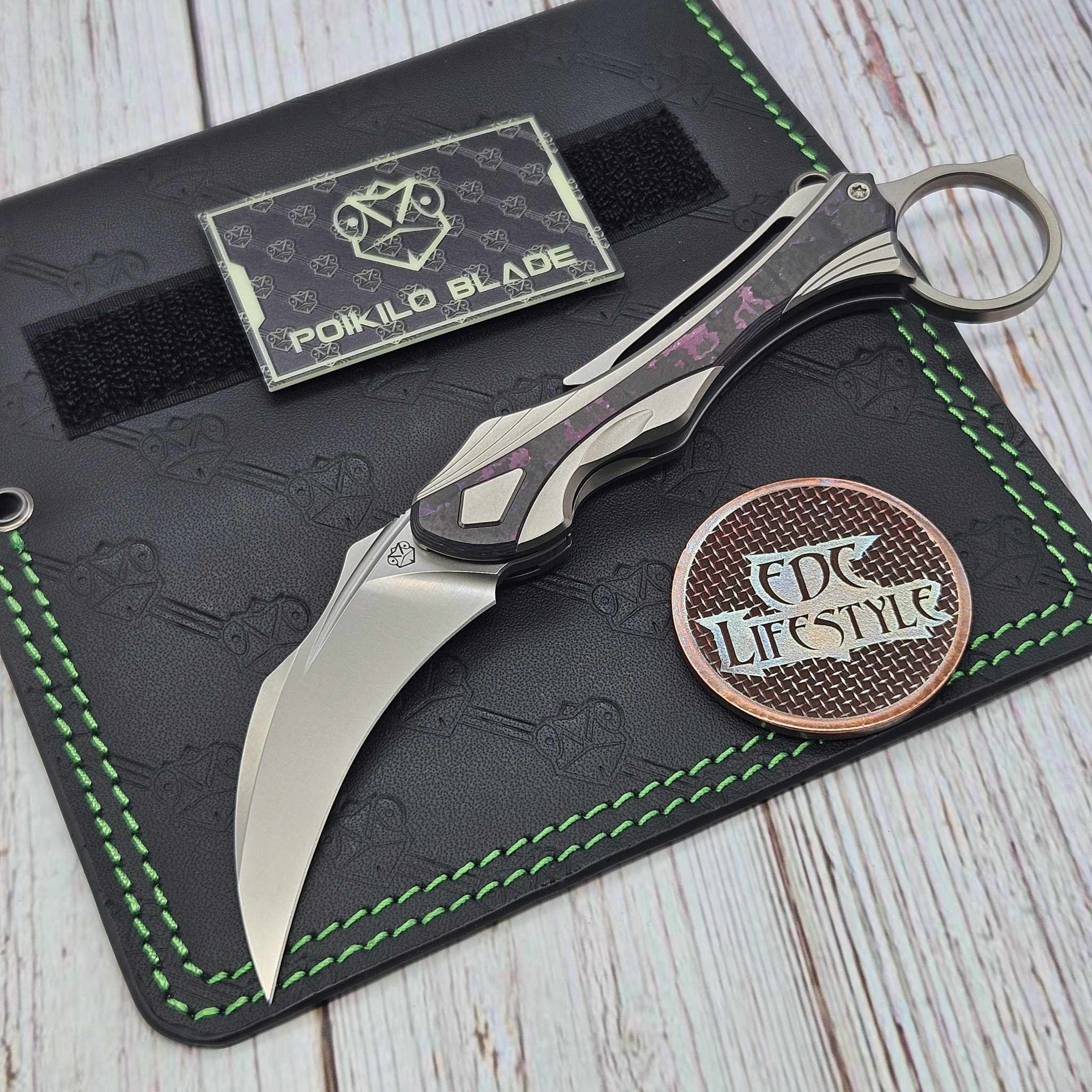 Poikilo Blade 2025 CCKS Spring Thorny Devil Karambit Titanium