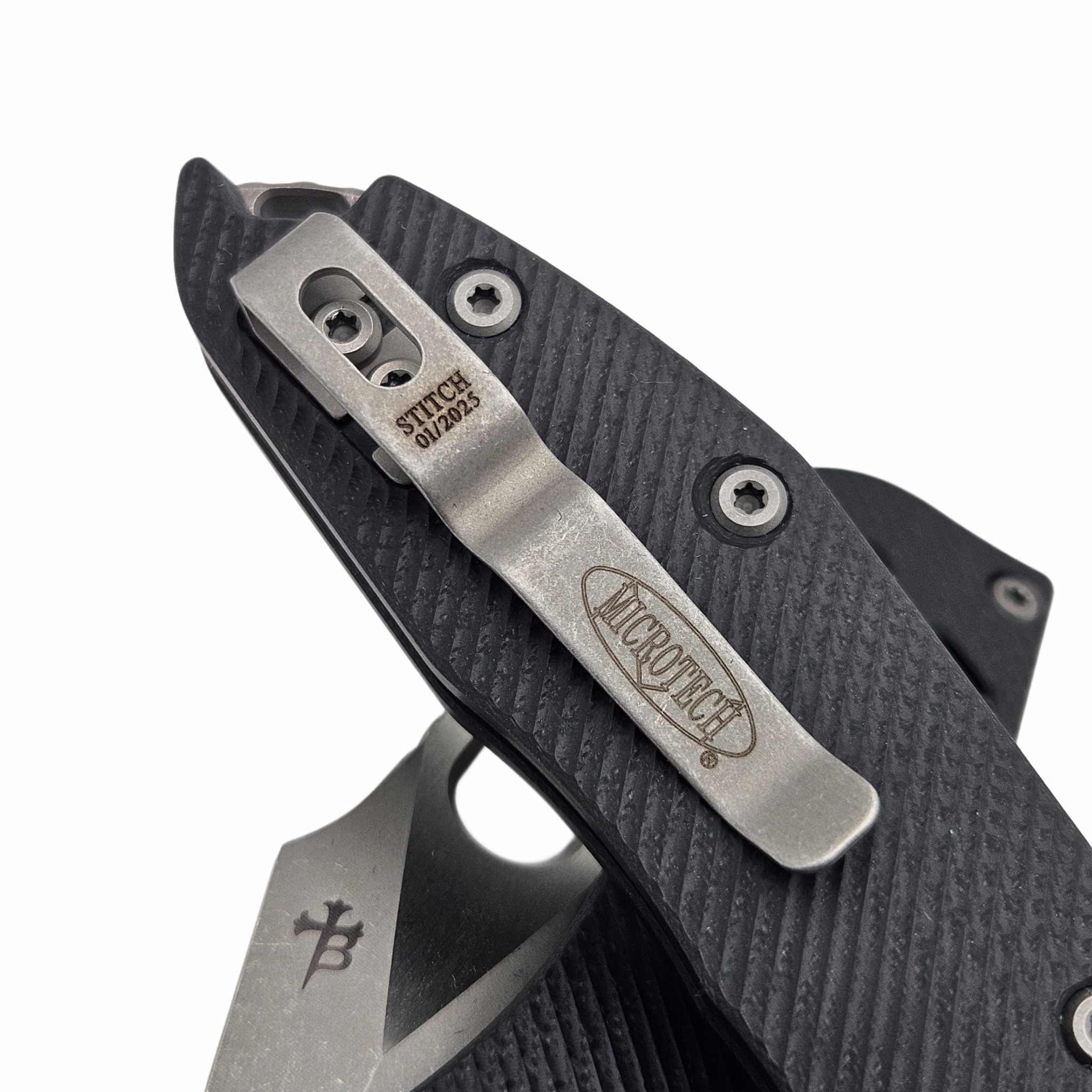 Microtech Stitch Ram-Lok 169RL-12APFLGTBK Black Fluted G-10
