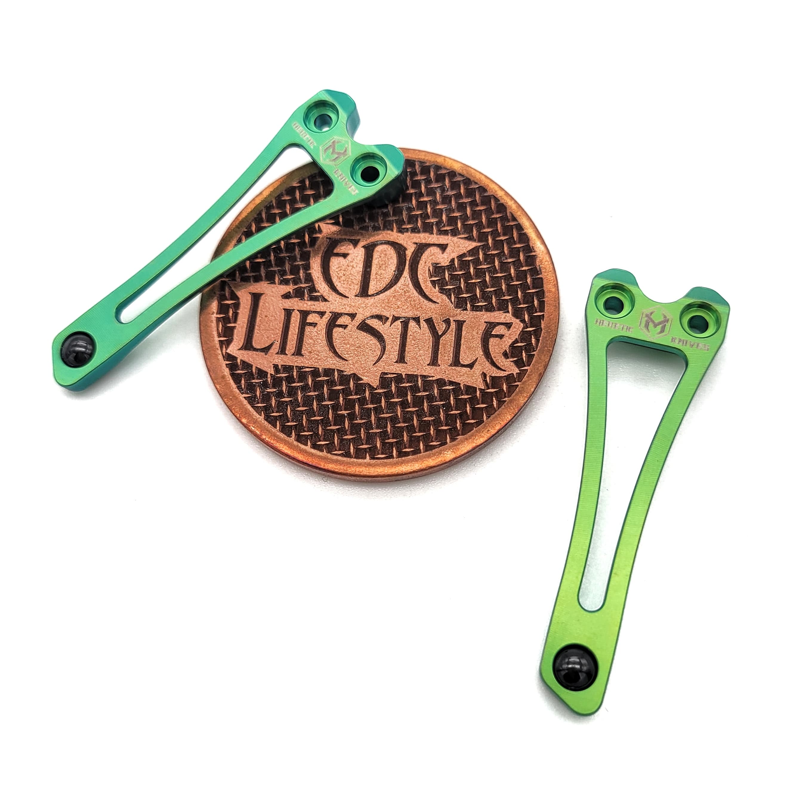 Manticore Green Titanium Ceramic Rollerball Pocket Clip
