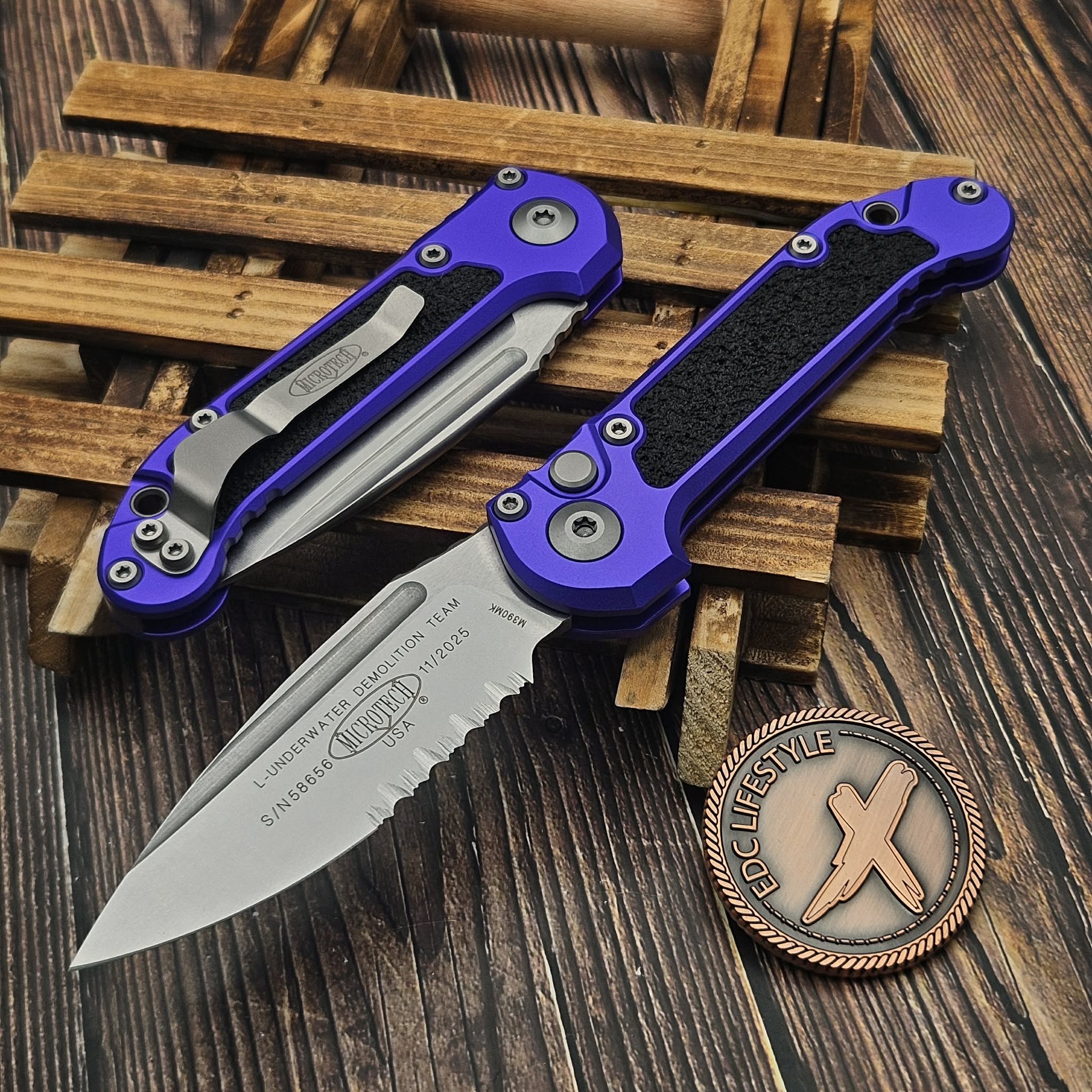 Microtech LUDT S/E Generation III 1135-11PU Purple Stonewash