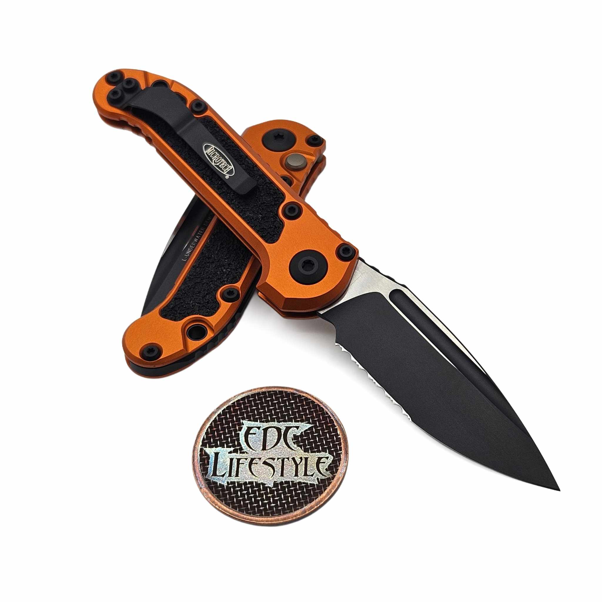 Microtech LUDT S/E Generation III 1135-2OR Orange Partial Serrated