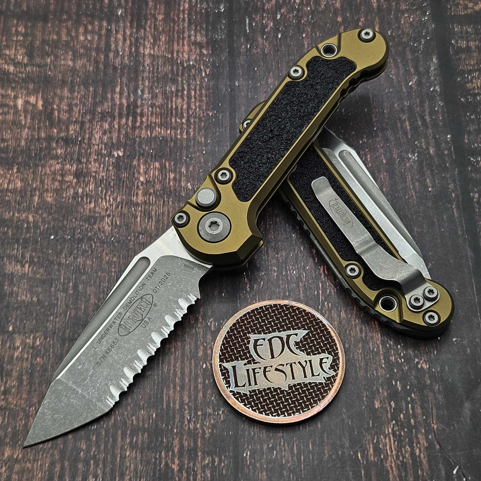 Microtech LUDT T/E Full Serrated Gen III 1136-12APOD OD Green