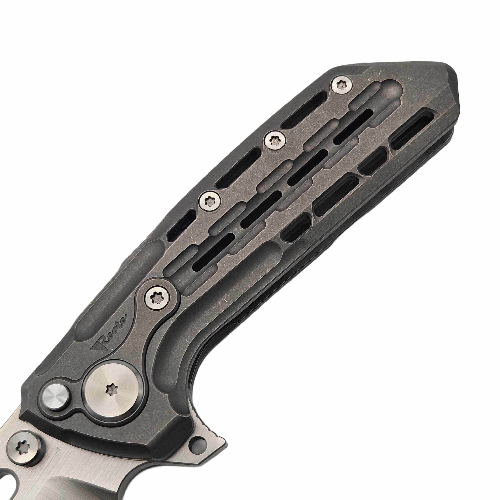 Reate Knives Terminator TX228 Folding Knife Titanium Dark Bead