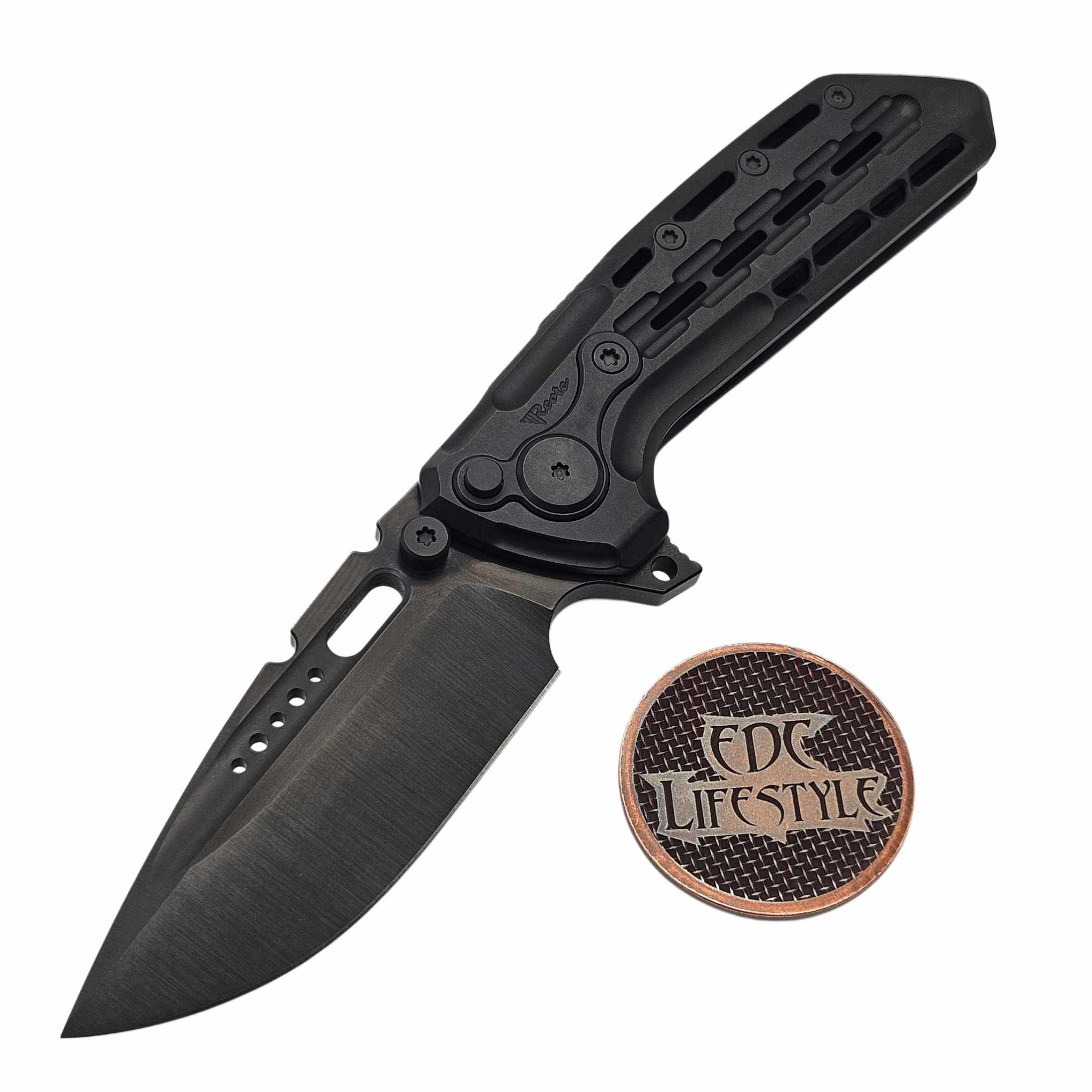 Reate Knives Terminator TX228 Folding Knife Titanium DLC Handle