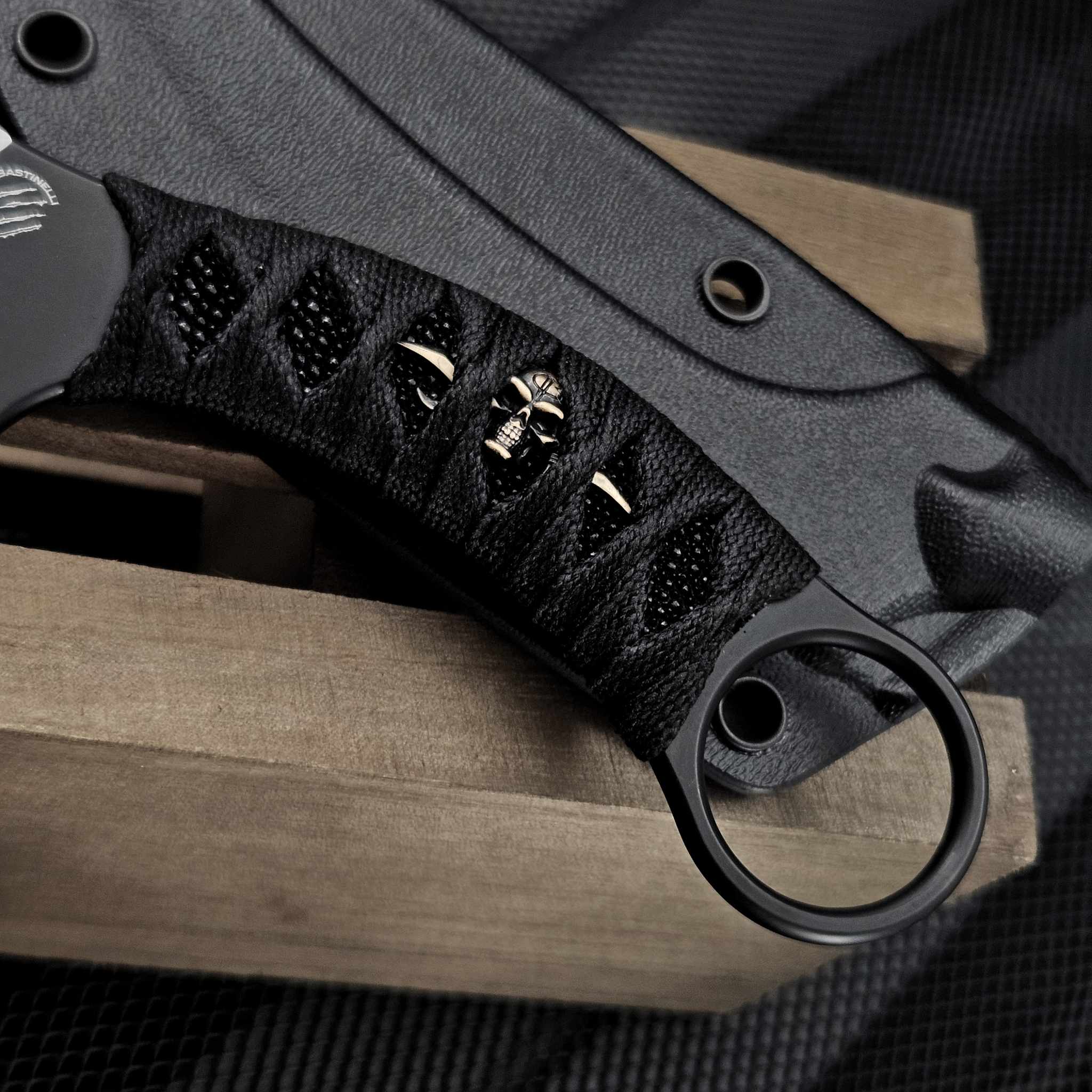 Bastinelli Knives Custom Mako Tsuka Wrap Stingray Inlay