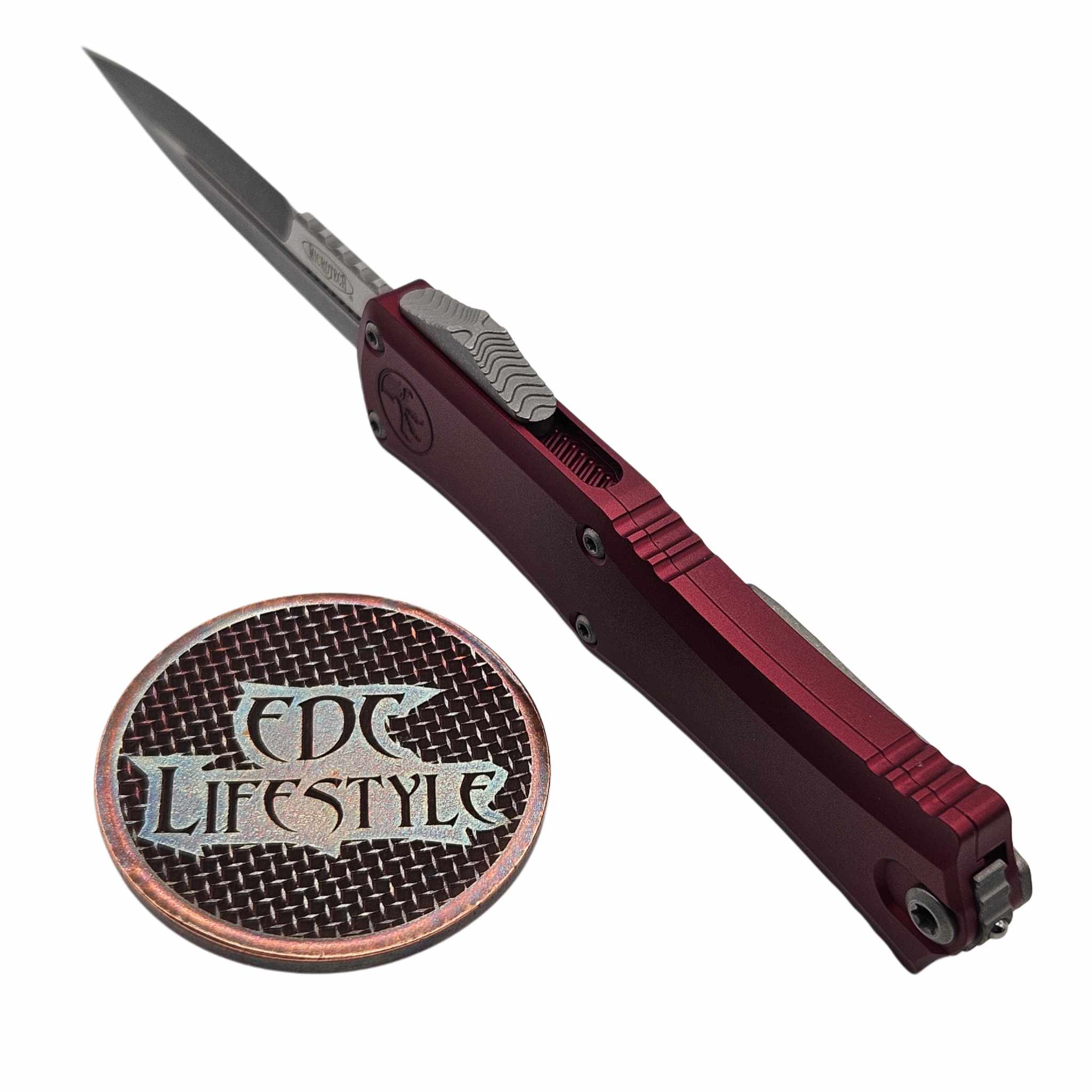 Microtech Mini Hera 1701M-10APMR Merlot Bayonet Apocalyptic